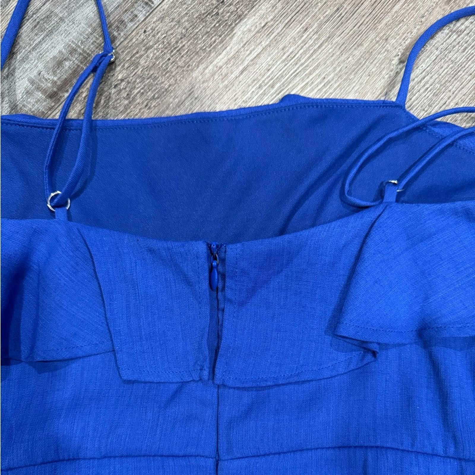 Designer Altar’d State Blue Sleeveless Ruffle Short Mini Dress Size S Size S / US 4 / IT 40 - 6 Thumbnail