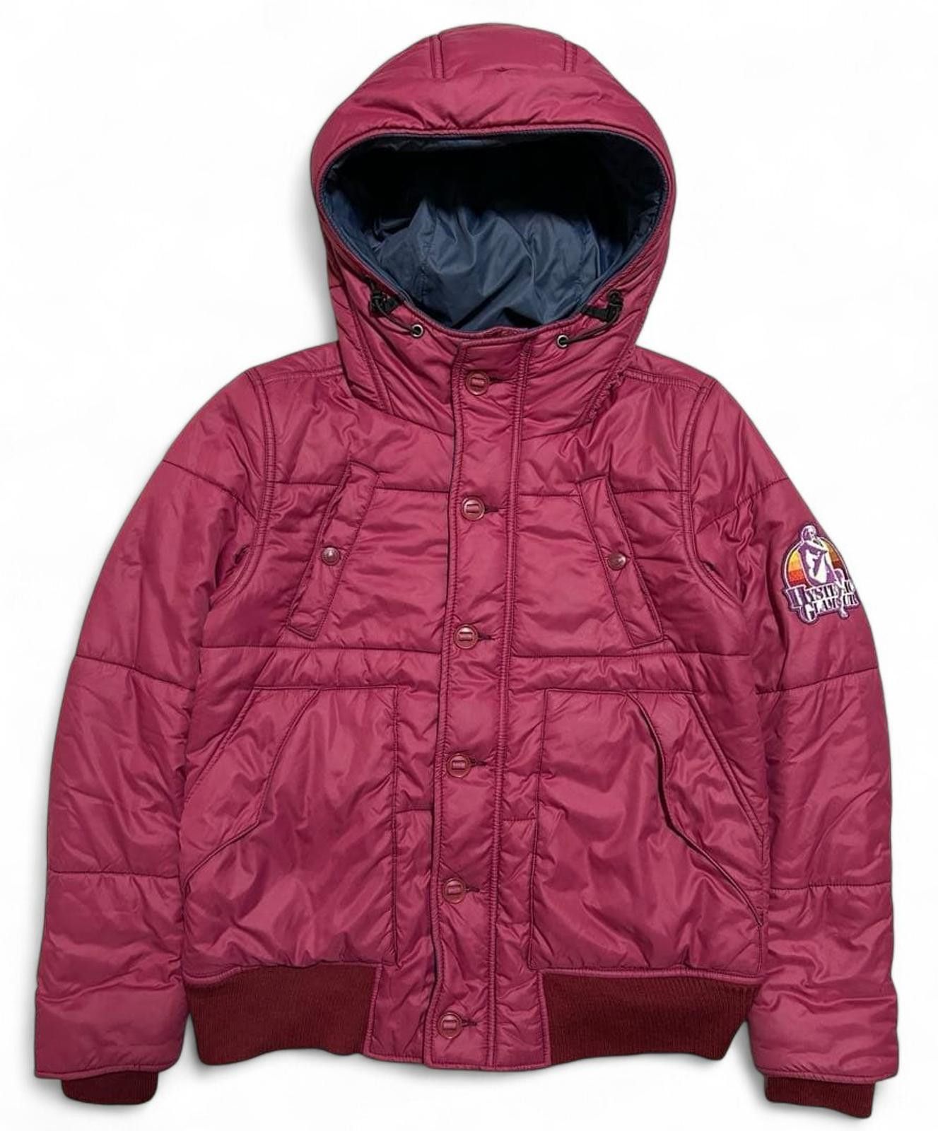 Prada Hysteric Glamour - Quilted Hooded Jacket Burgundy Size US M / EU 48-50 / 2 - 2 Thumbnail