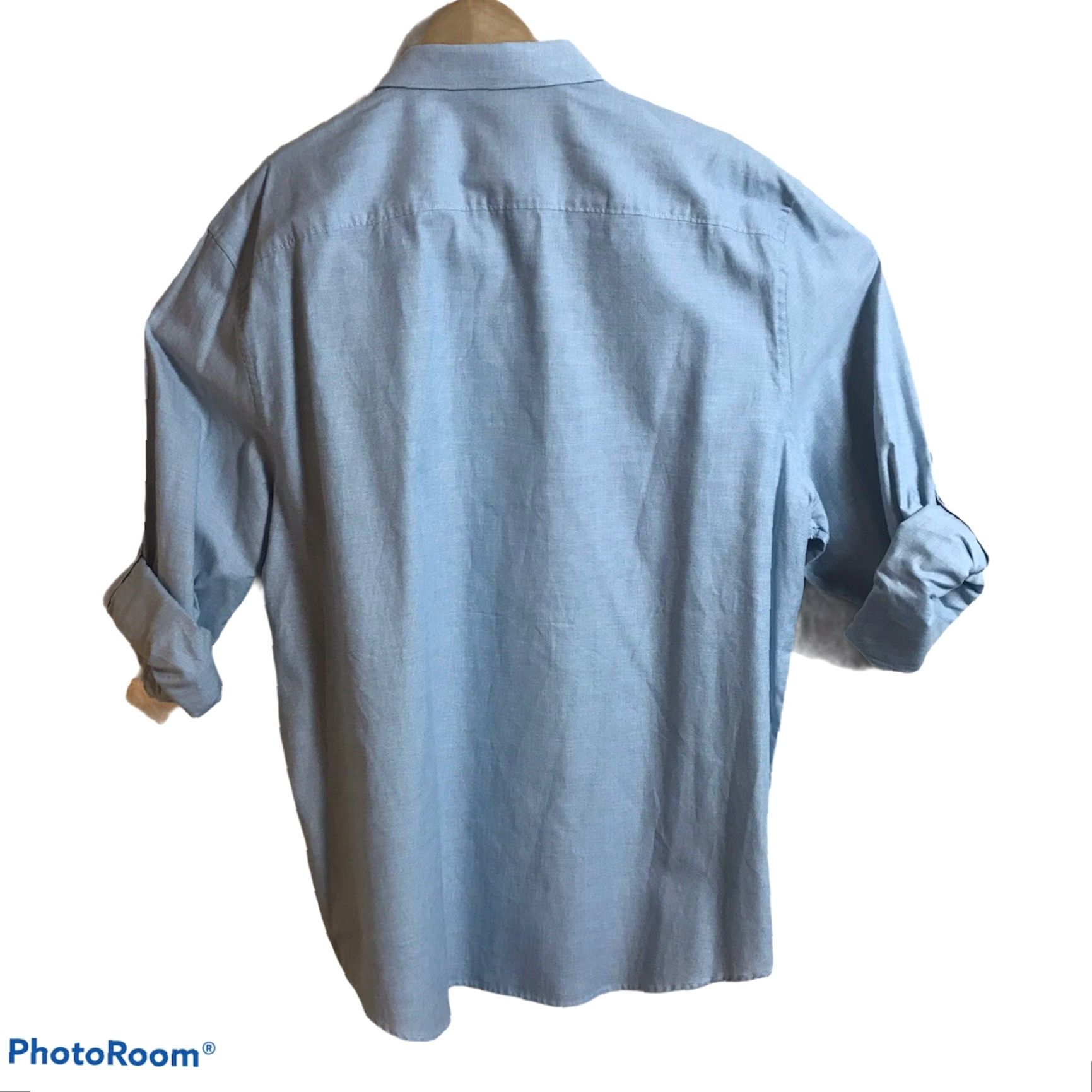 Calvin Klein Calvin Klein Shirt Mens XXL Cotton Roll-Up Sleeve Teal Button Up Cash? 69.50 Size US XXL / EU 58 / 5 - 5 Thumbnail