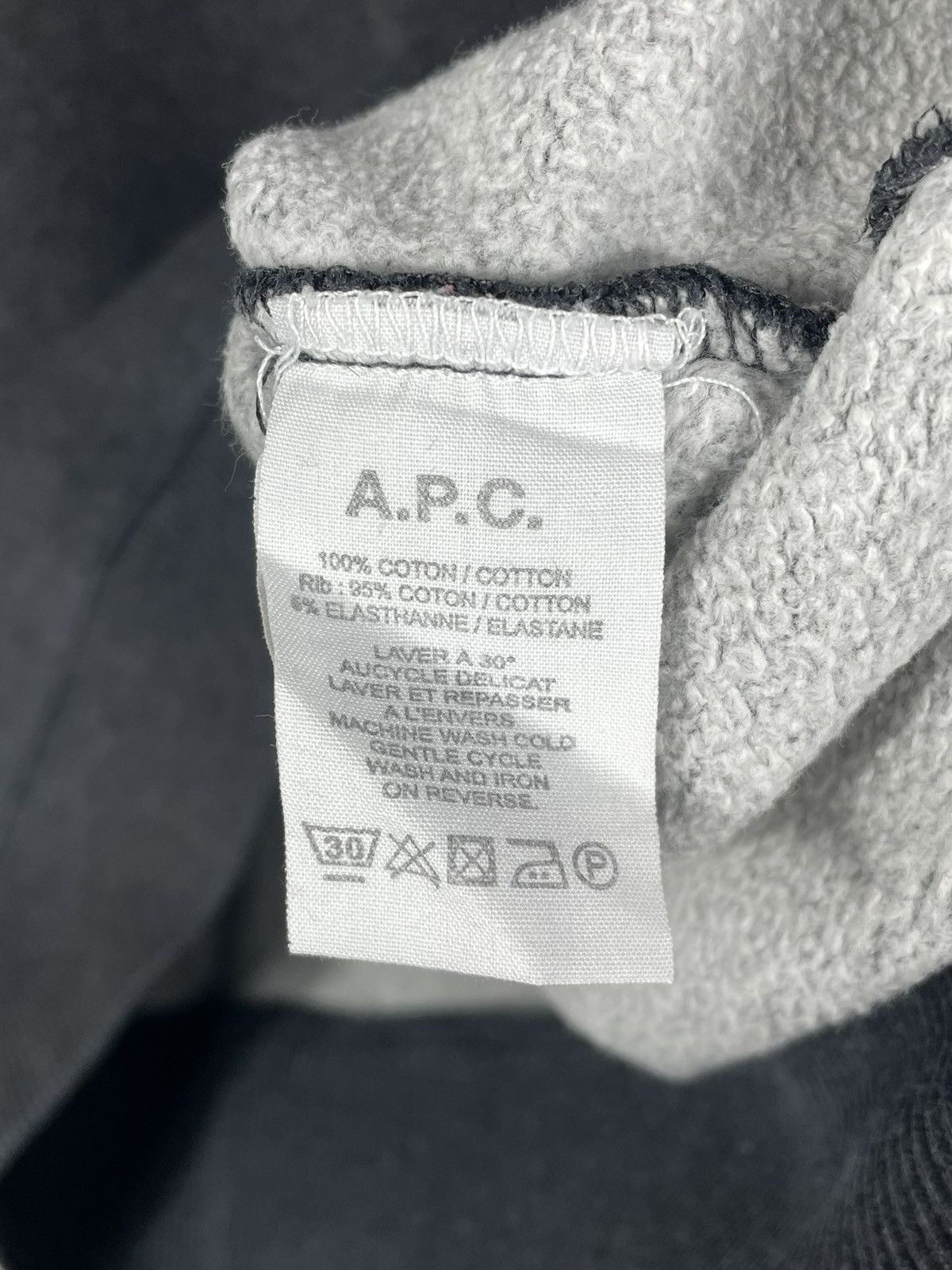 A.P.C. × Designer Grey APC Paris Crewneck Jumper Pull Knitwear Big Logo Size US S / EU 44-46 / 1 - 7 Thumbnail