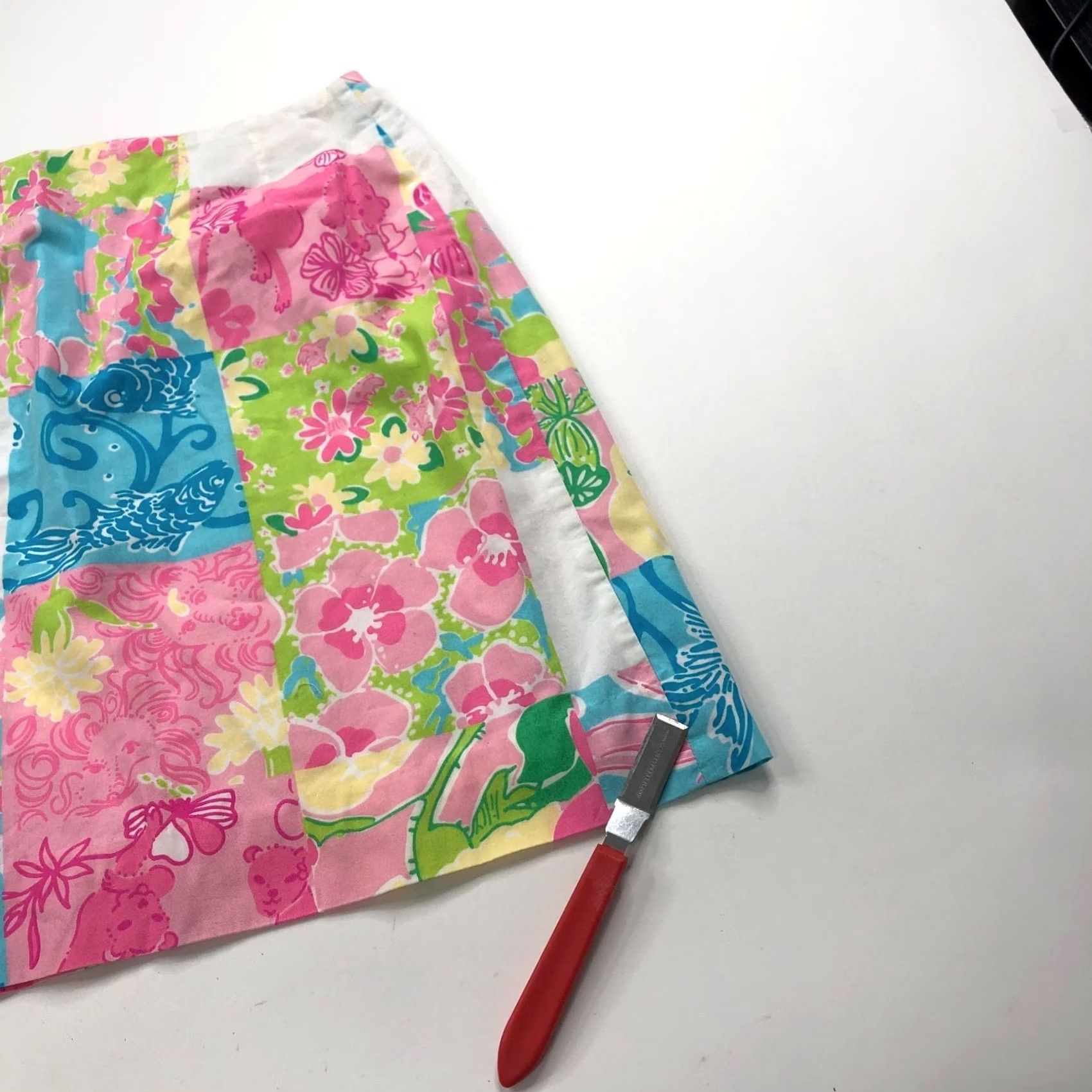 Lilly Pulitzer VINTAGE Lily Pulitzer 8 Skirt Floral Zip Flat Non Lined Mini Womens Short Mids 8 Size 30" / US 8 / IT 44 - 2 Thumbnail