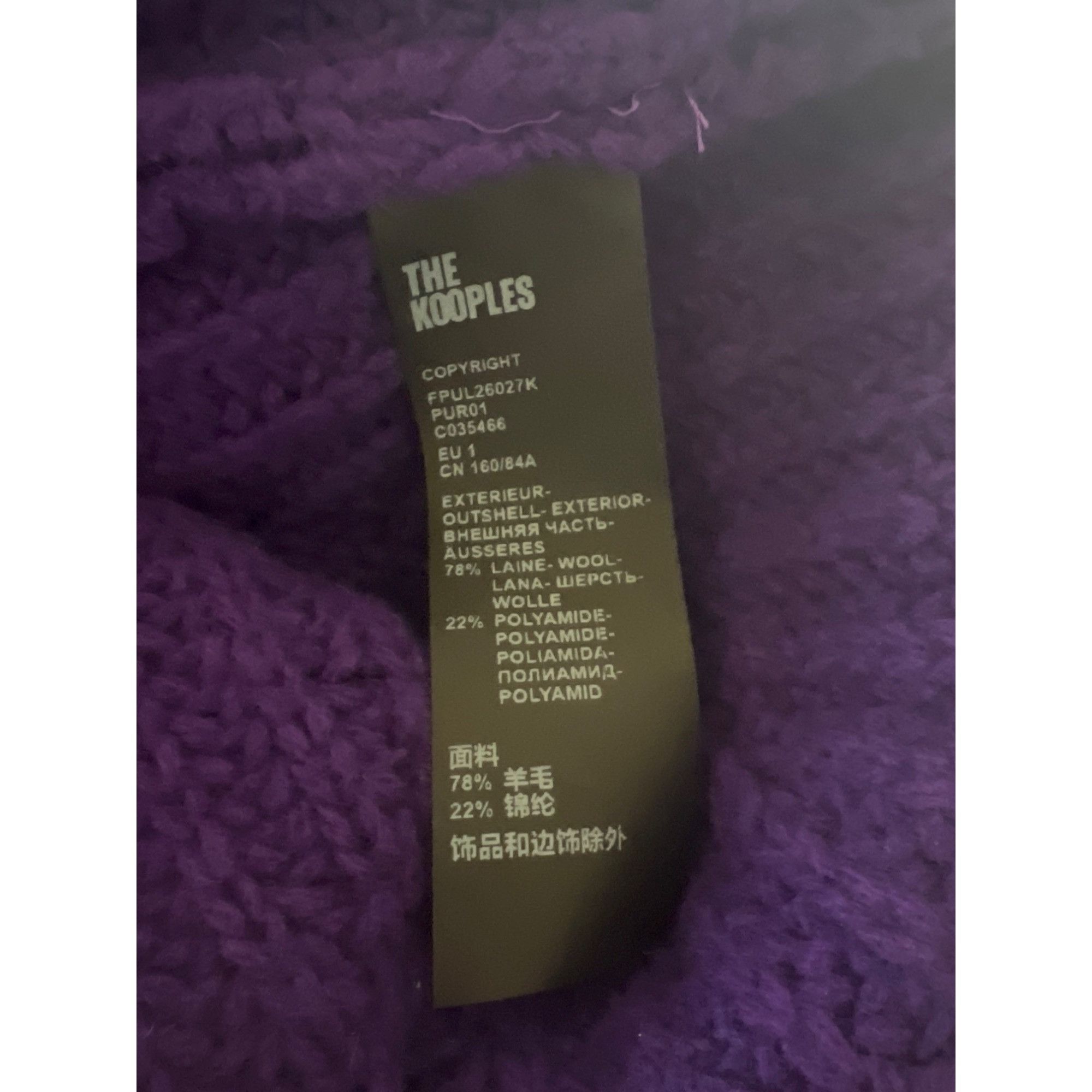 The Kooples The Kooples Wool Purple Ribbed Knit Cozy Warm Crew Neck Swea Size S / US 4 / IT 40 - 8 Thumbnail