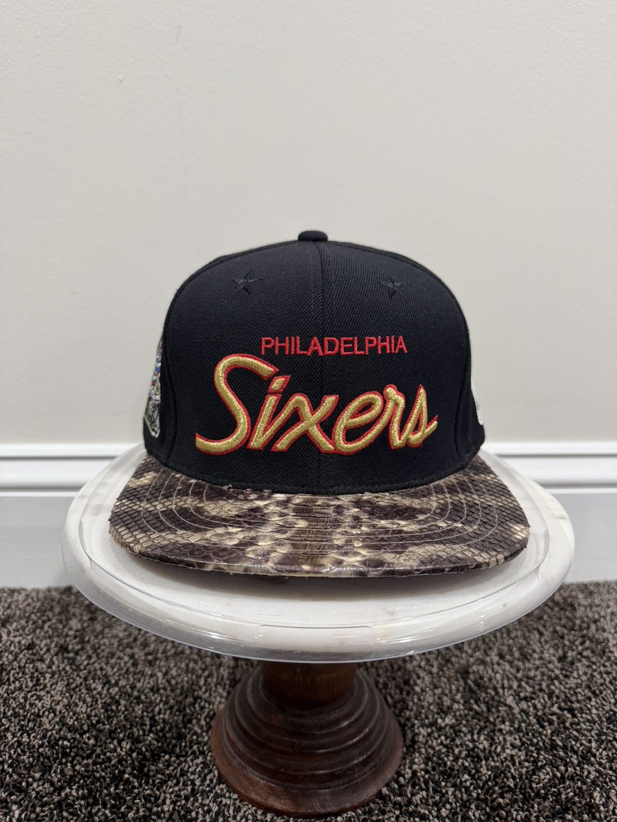 Just Don × Mitchell & Ness Just Don Mitchell & Ness Philadelphia 76er Exotic Python Hat Size ONE SIZE - 12 Thumbnail