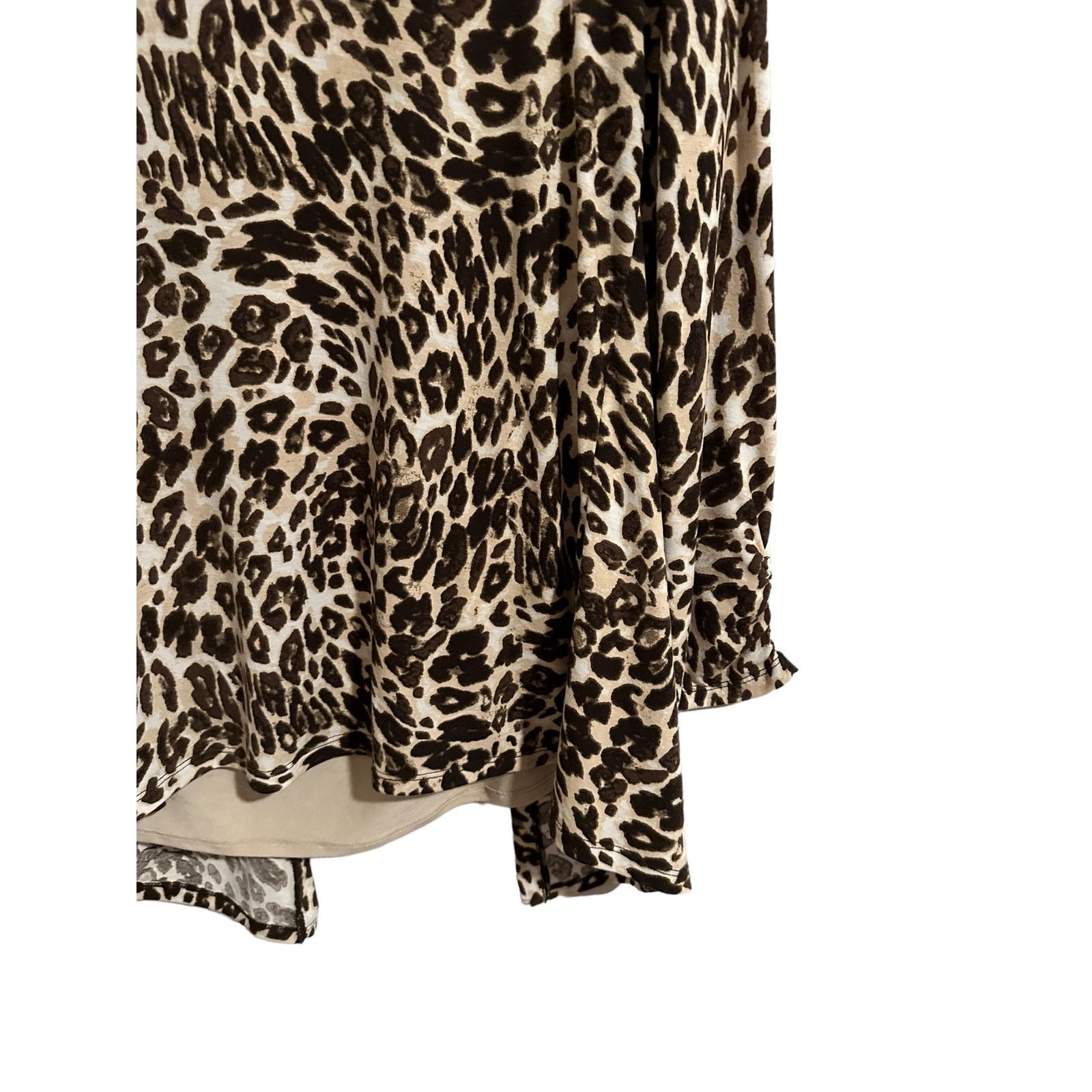 Other White Stagg Leopard Print Brown and Tan Long Sleeve Blouse Size M / US 6-8 / IT 42-44 - 11 Thumbnail