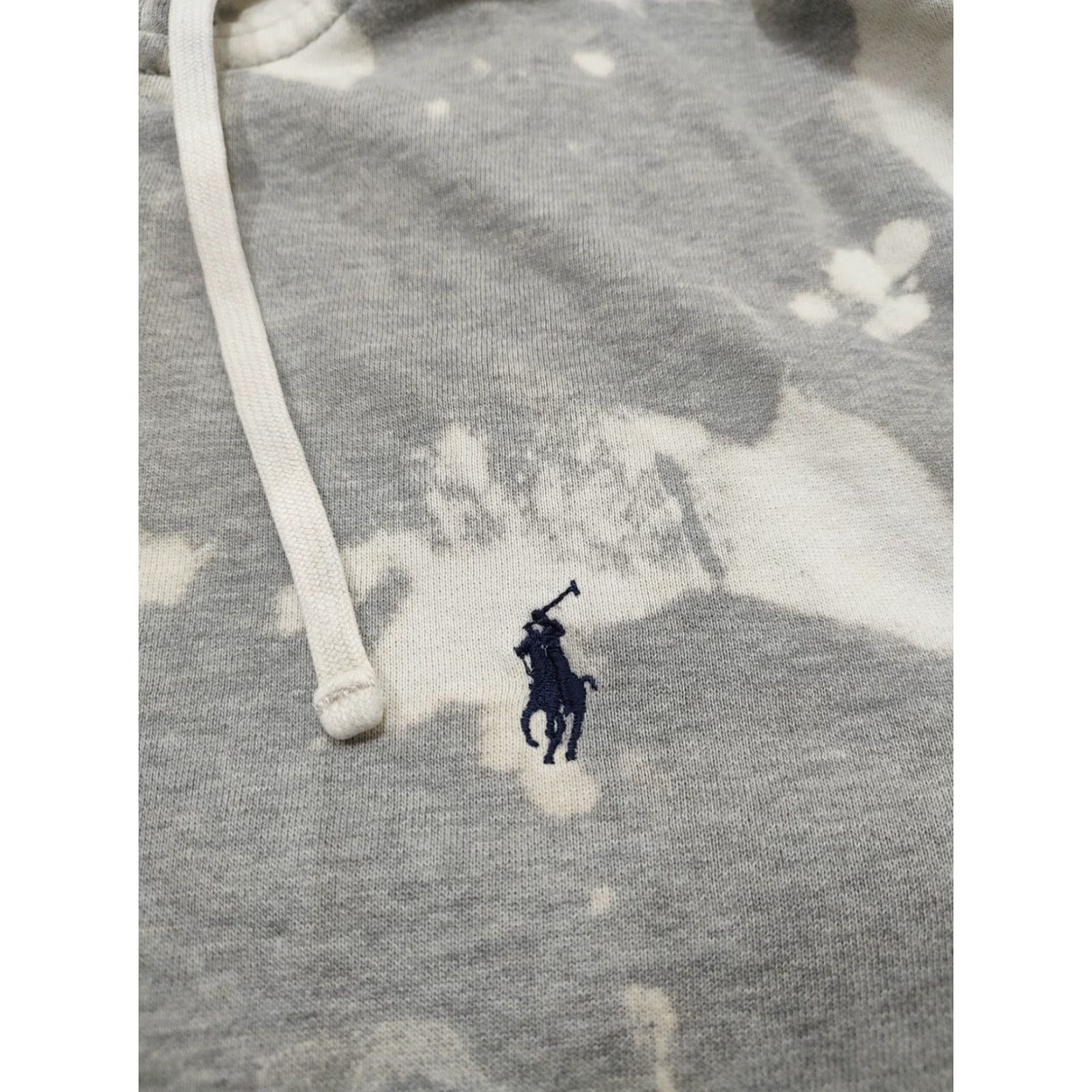 Polo Ralph Lauren VINTAGE Polo Ralph Lauren Full Zip Hoodie Sweatshirt Gray Tie Dye Acid Wash M Mens Size US M / EU 48-50 / 2 - 4 Thumbnail