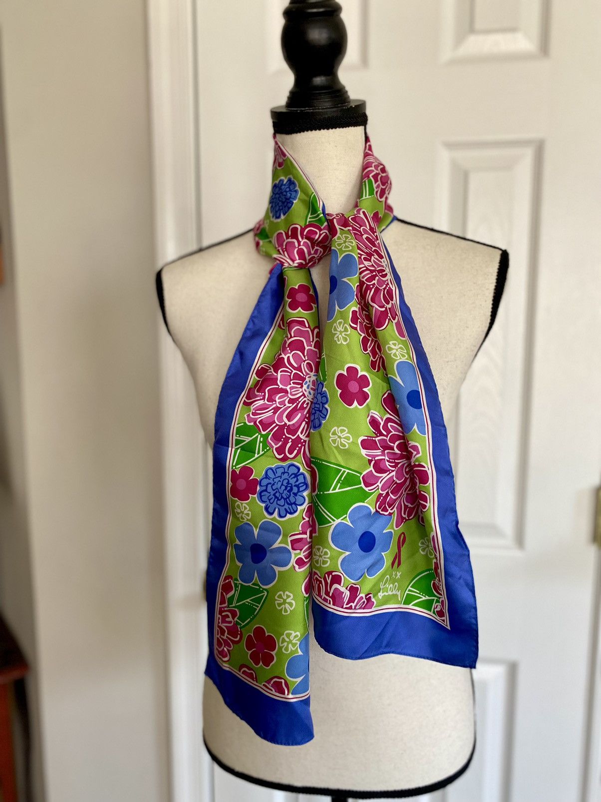Lilly Pulitzer LILLY PULITZER FORD FLORAL SILK SCARF Size ONE SIZE - 5 Thumbnail