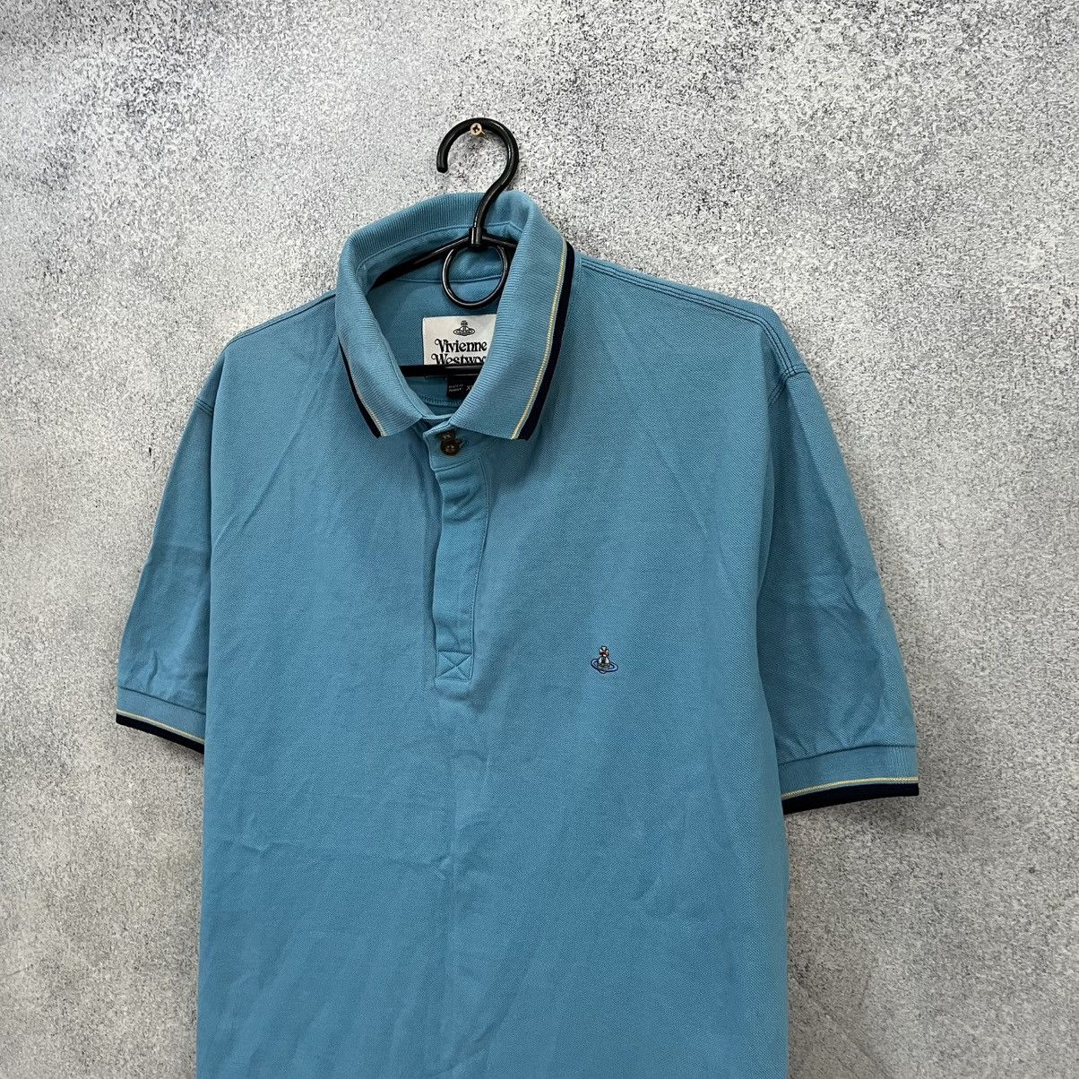 Vivienne Westwood Vivienne Westwood Polo T-Shirt Small Orb Logo Blue Size XL Size US XL / EU 56 / 4 - 2 Thumbnail