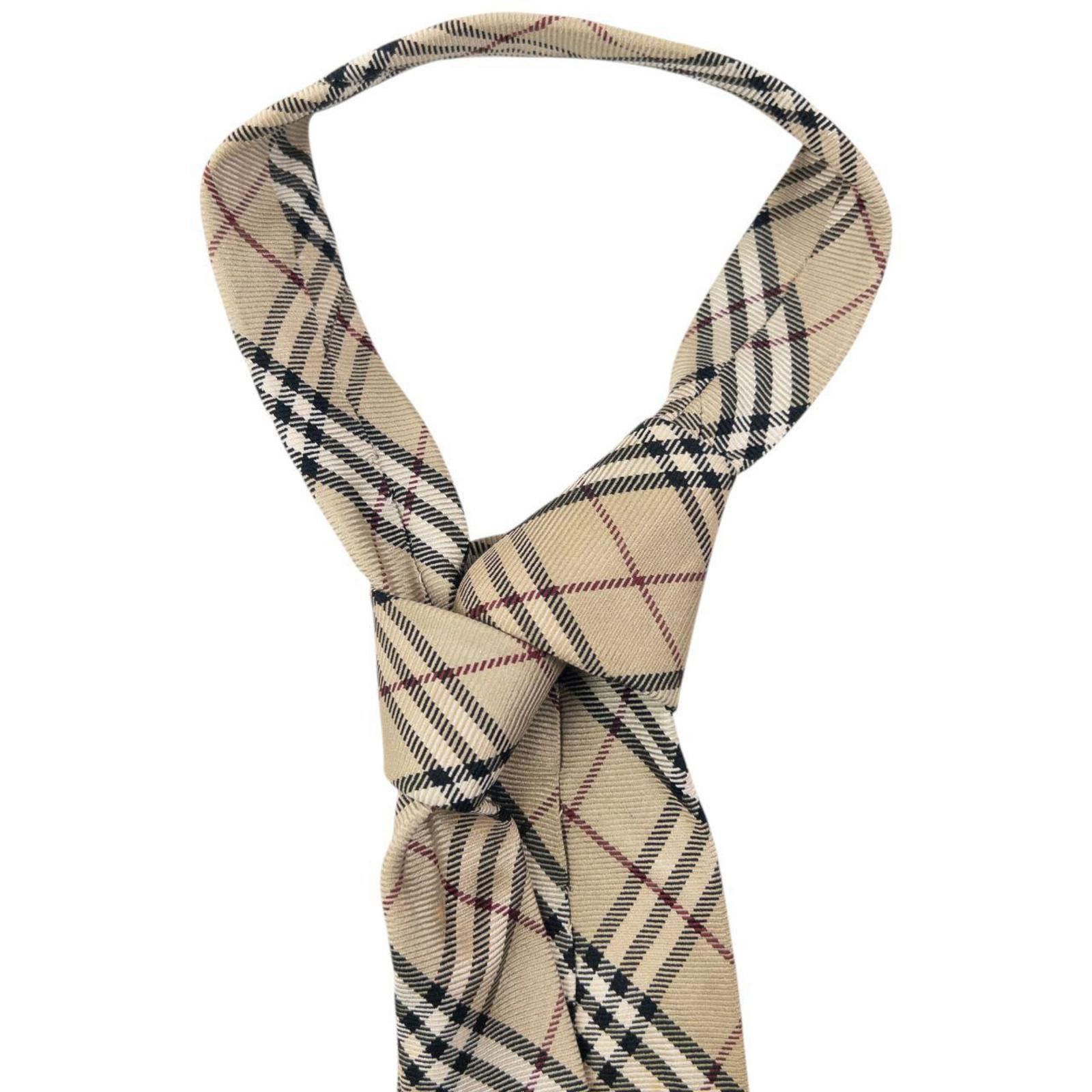 Burberry Vintage 2000s Burberry Nova Check Silk Tie Size ONE SIZE - 3 Thumbnail