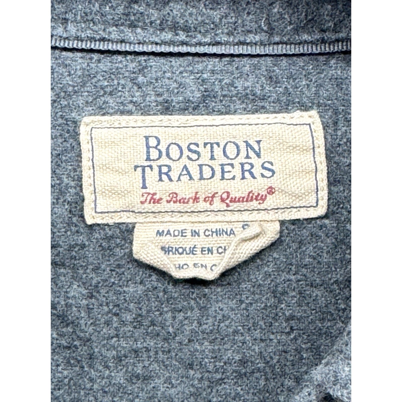 Vintage Boston Traders Gray Men's Button-Up Flannel Shirt M Size US M / EU 48-50 / 2 - 3 Thumbnail