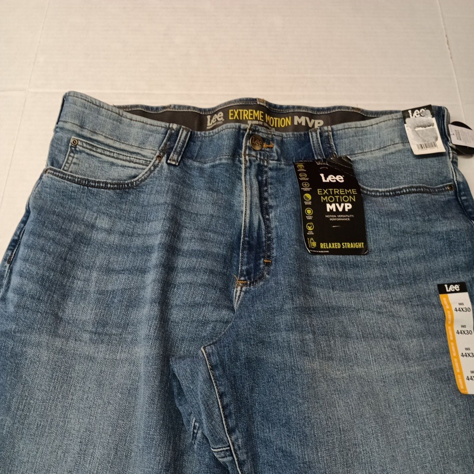 Lee Lee Extreme Motion Jeans Men 44x30 Blue Relaxed Straight Fit Size US 44 / EU 60 - 4 Thumbnail
