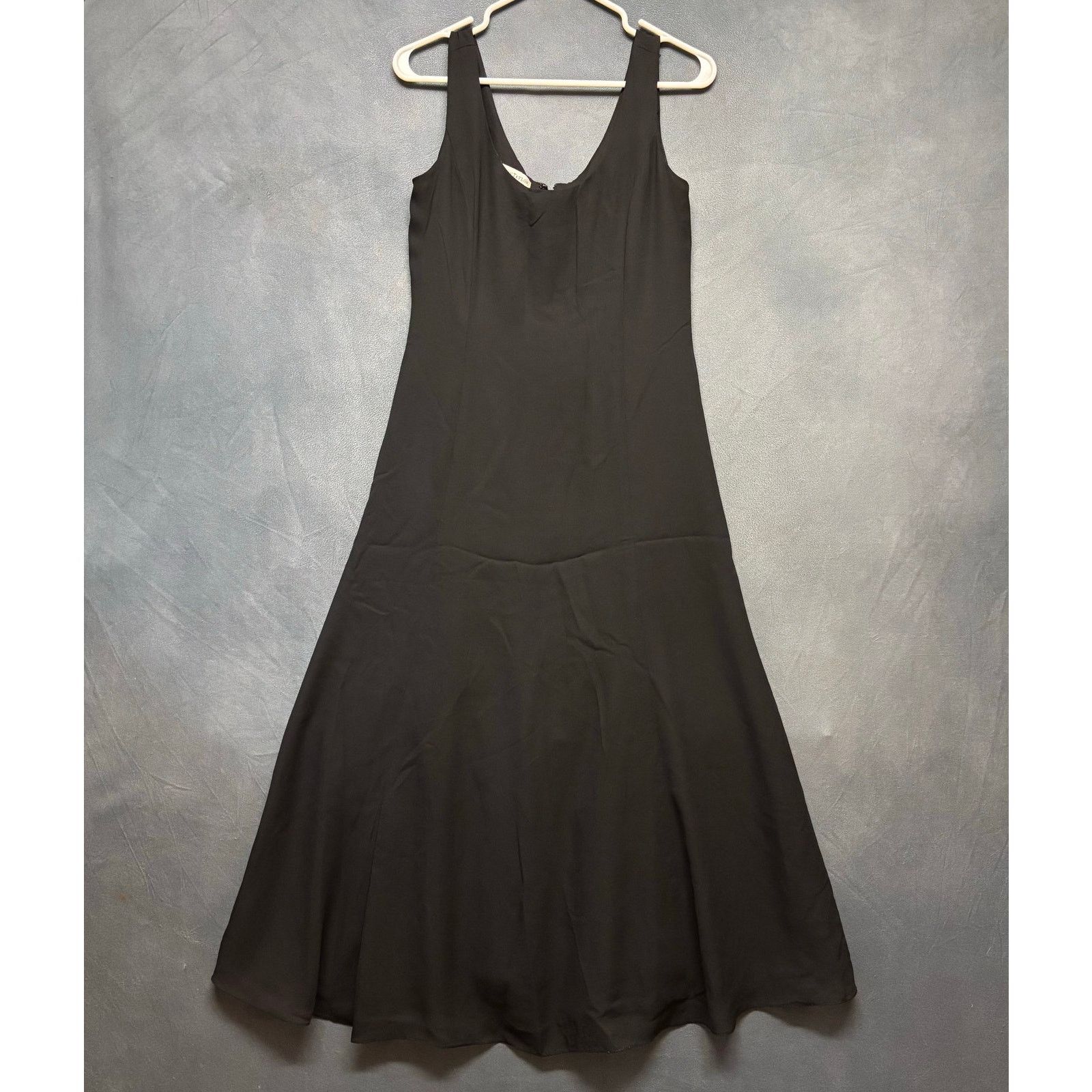 Ann Taylor Black Semi Sheer Cocktail Dress Sleeveless Zip, Women's (Size Medium)