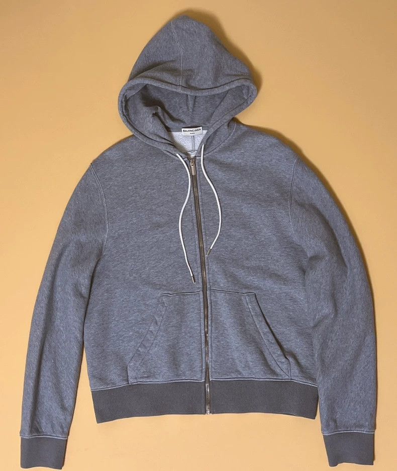 Balenciaga Balenciaga Logo Embellished Hoodie Unisex Gray Size US S / EU 44-46 / 1 - 2 Thumbnail