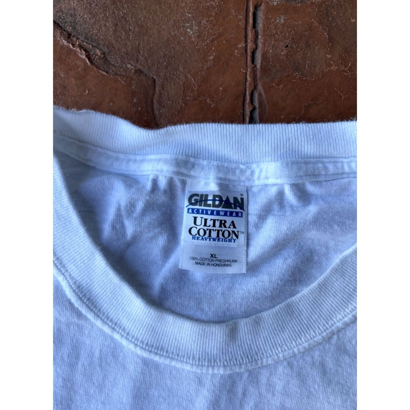 Gildan VINTAGE Gildan T-Shirt Skull Graphic Print Drop Em Racing Fabricate Don’t Imitate XL White Cotton Knit 90s Lowrider Classic Car Men Shirts Womens Size US XL / EU 56 / 4 - 3 Thumbnail