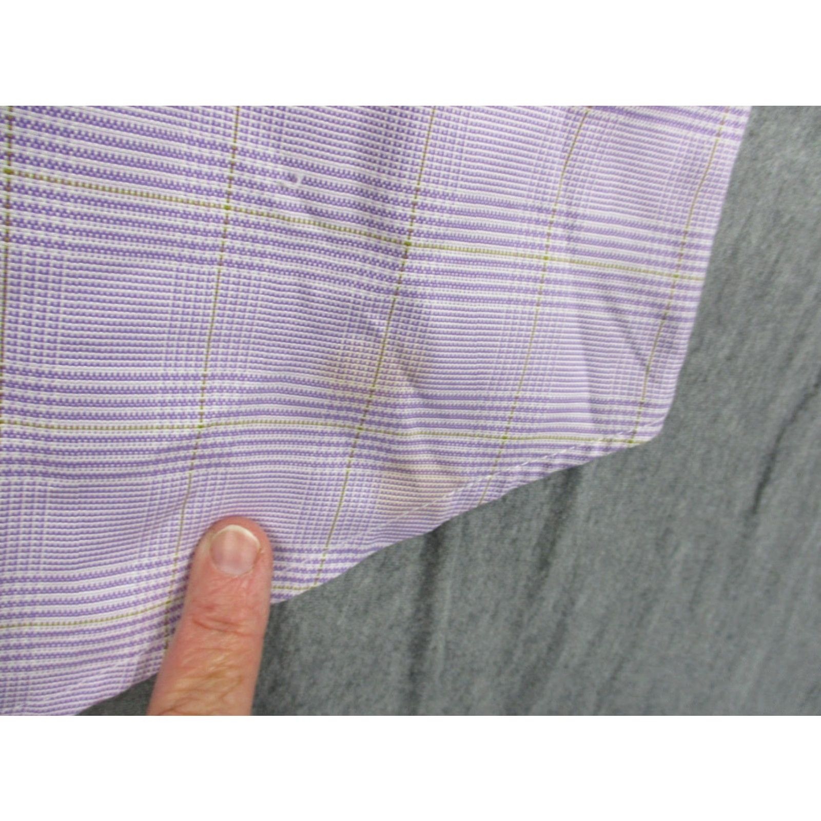Joseph IGN Joseph Shirt Mens 16.5 42 Purple Plaid Button Down Long Sleeve Dress Formal Shirt Mens Size 48R - 7 Thumbnail