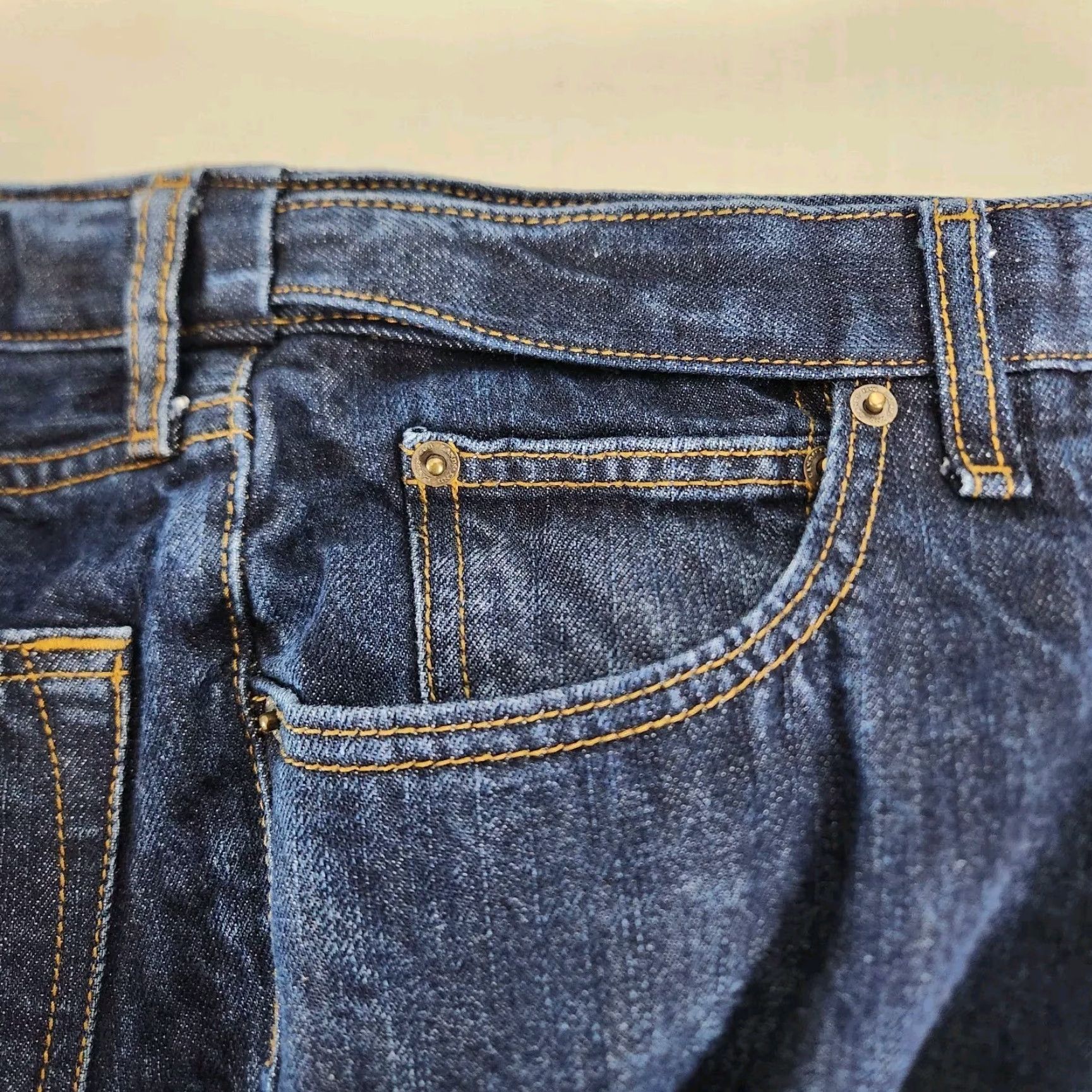 Lands' End VINTAGE Lands' End Mens Comfort Waist Flannel-Lined Straight Leg Jeans-Size 38x30 Blue Cotton 5-Pocket Regular Workwear Mens Size US 38 / EU 54 - 3 Thumbnail