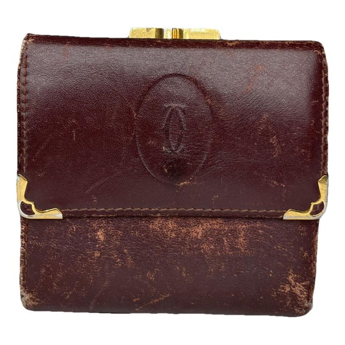 Cartier Burgundy Leather Wallet Size ONE SIZE - 1 Thumbnail