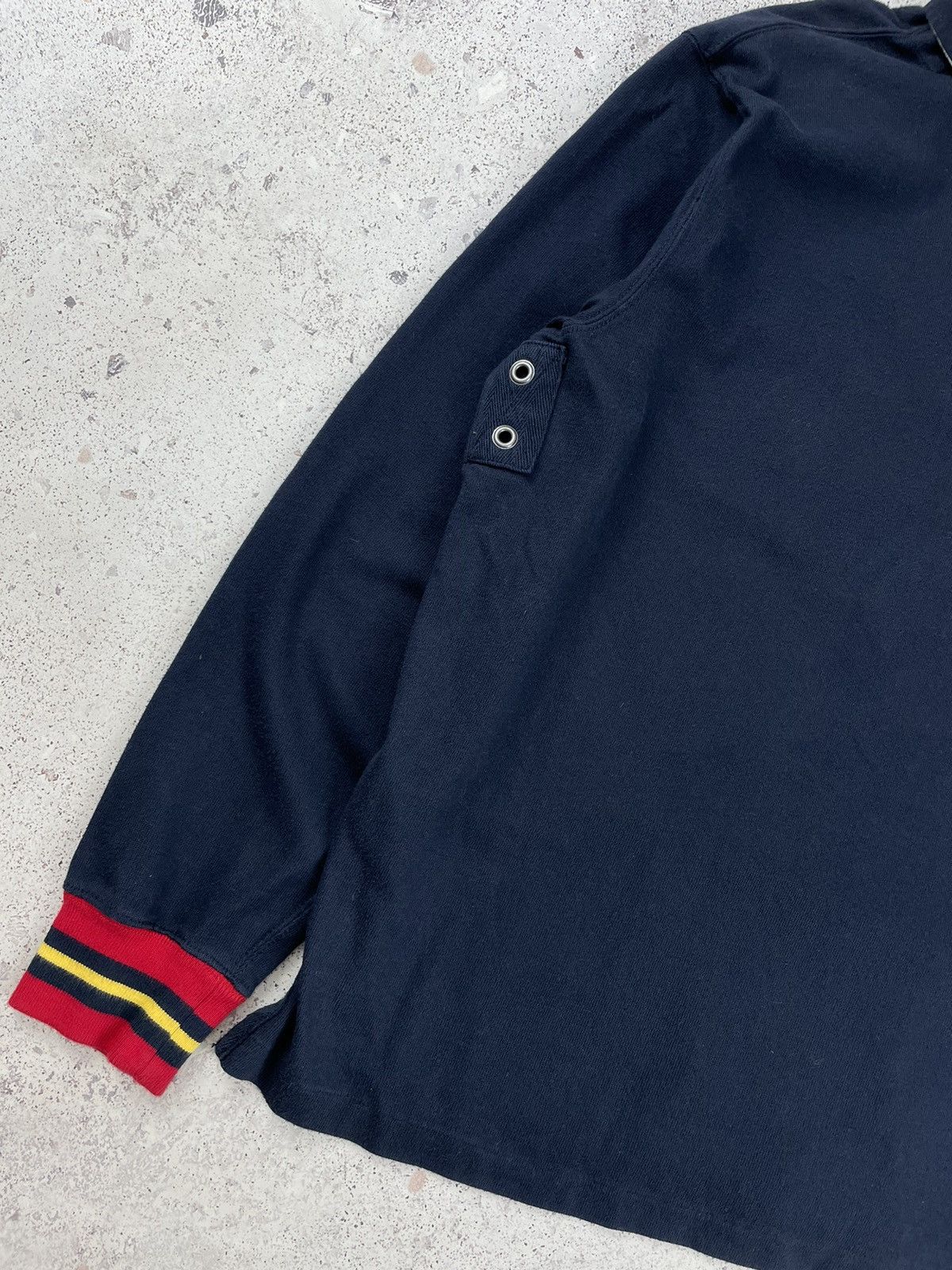 Polo Ralph Lauren × Vintage Polo Ralph Lauren Vintage Rugby Long Sleeve Polo Striped Size US L / EU 52-54 / 3 - 3 Thumbnail