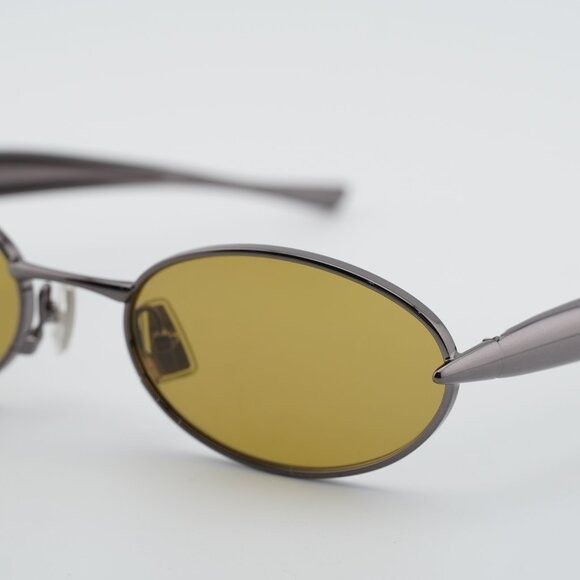 Bottega Veneta Bottega Veneta BV1386S 002 Sunglasses Dark Ruthenium Oval Size ONE SIZE - 8 Thumbnail