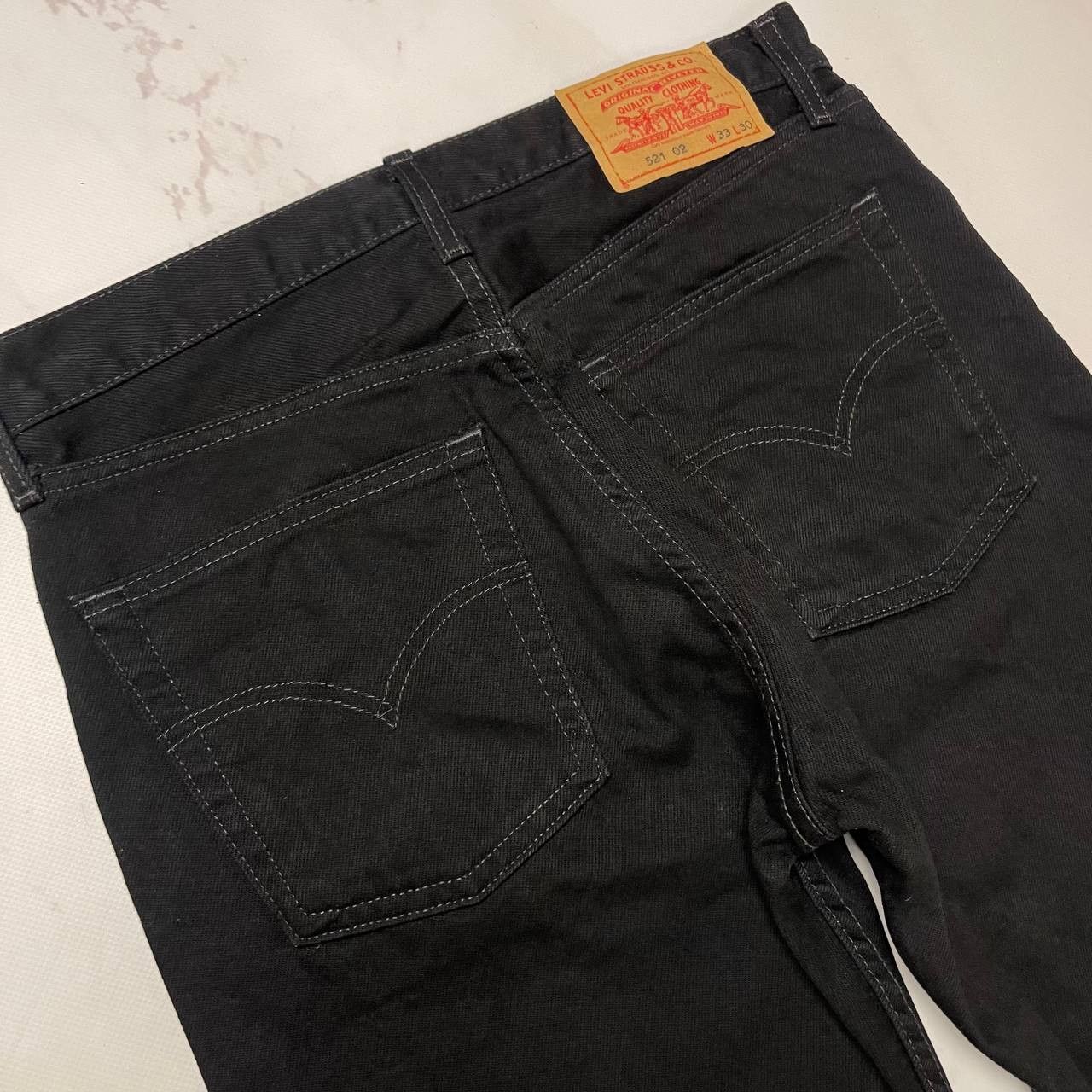 Levi's LEVIS 521 VINTAGE Y2K BLACK DENIM JEANS STREETWEAR STYLE Size US 33 - 5 Thumbnail