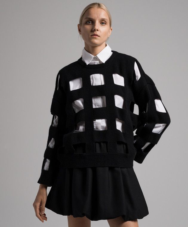 Valentino o1y0326 Crewneck Sweater in Black Size S / US 4 / IT 40 - 3 Thumbnail