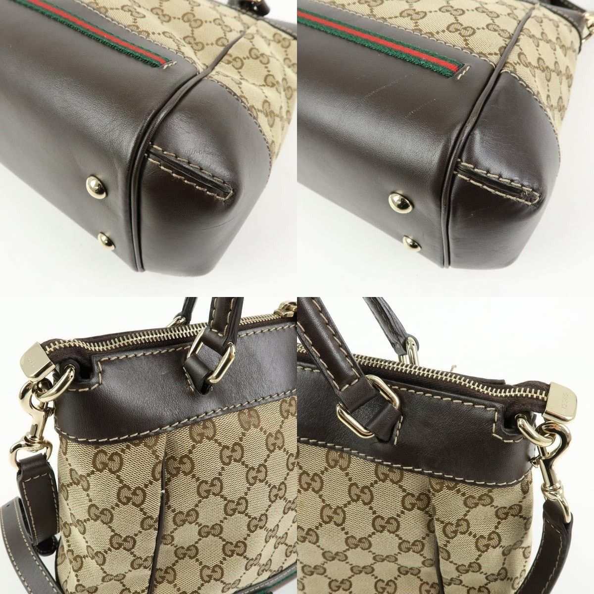 Gucci Gucci Mayfair GG Canvas & Leather Shoulder Bag Brown Size ONE SIZE - 5 Thumbnail
