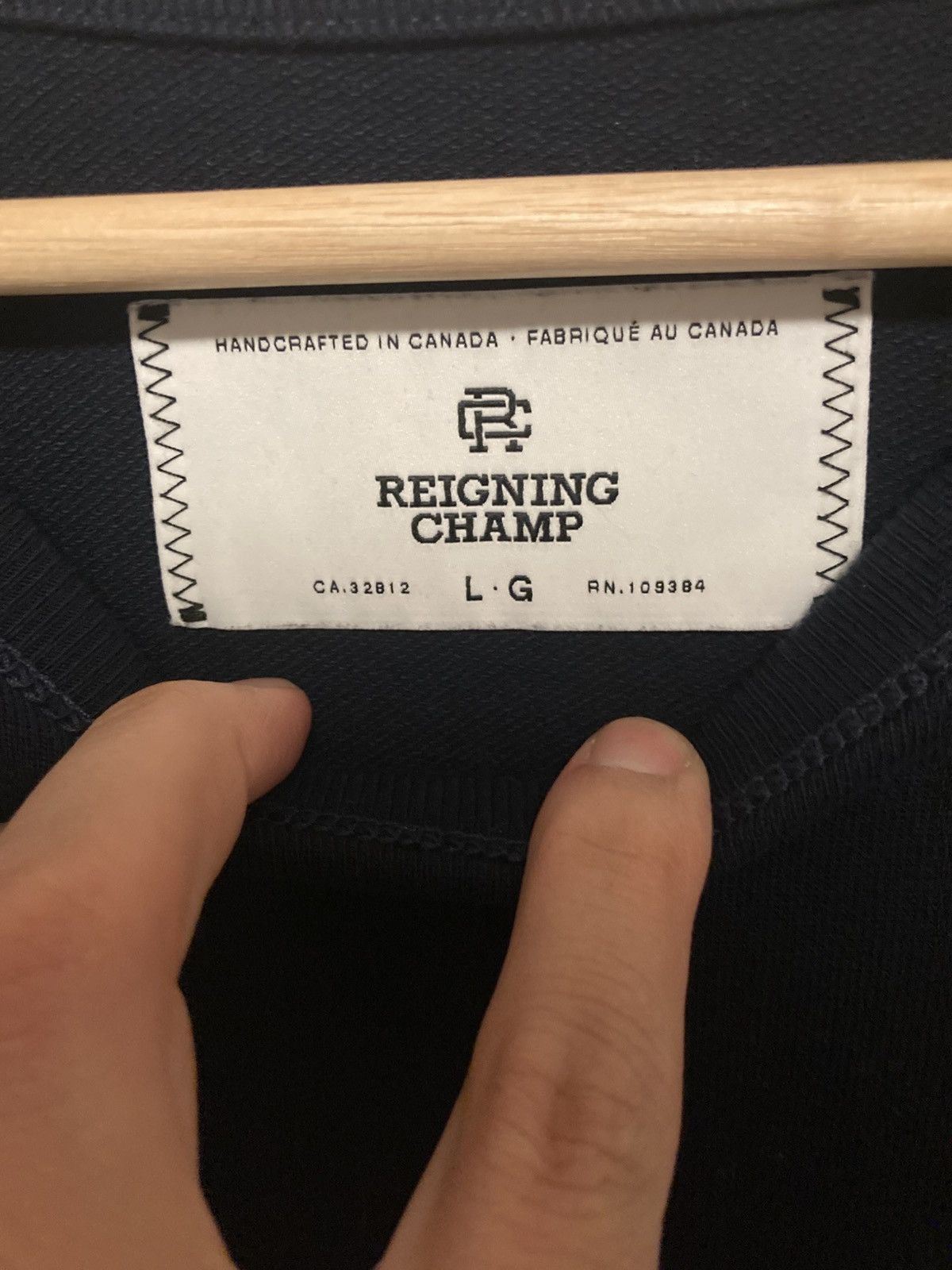 Reigning Champ Navy long sleeve Reigning champ large Size US L / EU 52-54 / 3 - 3 Thumbnail