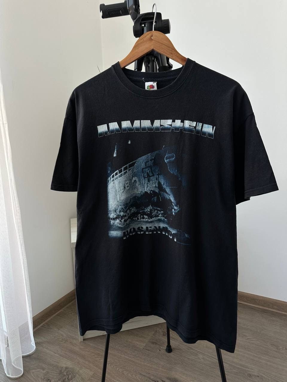 Band Tees × Vintage Vintage Rammestein Black Rosenrot Distressed T-Shirt Size US M / EU 48-50 / 2 - 6 Thumbnail