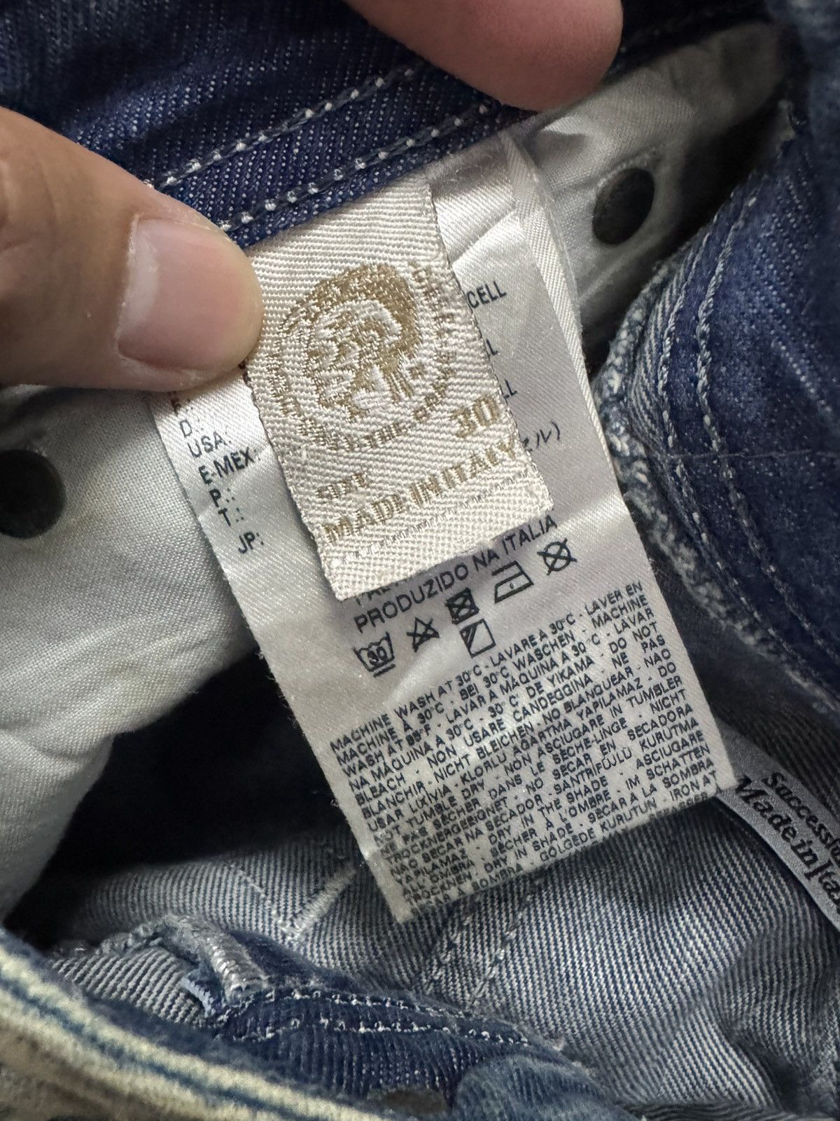 Diesel DIESEL SAFADO WASHED DISTRESSED JEANS Size US 34 / EU 50 - 5 Thumbnail
