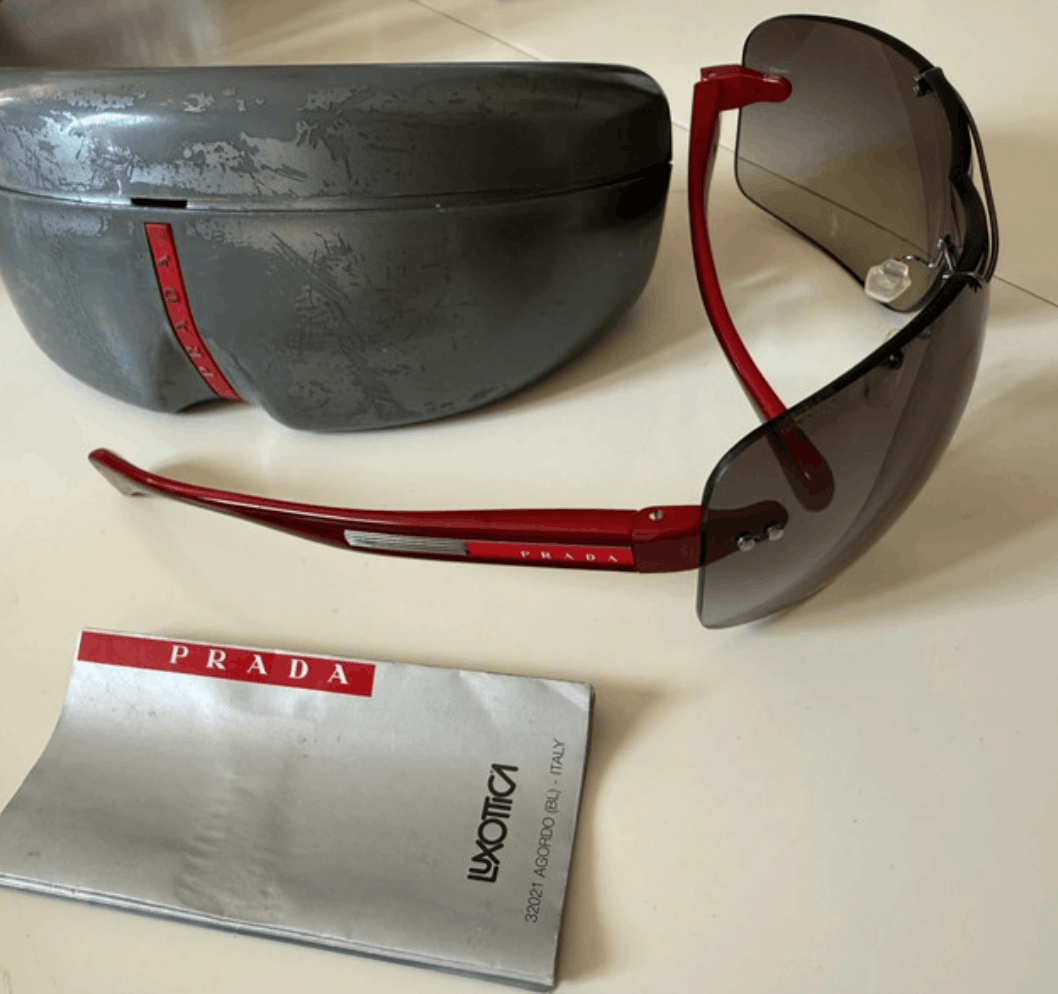 Prada PRADA Sunglasses SPS 02M 2004 Star Mask Fire Chrome Silver Size ONE SIZE - 2 Thumbnail