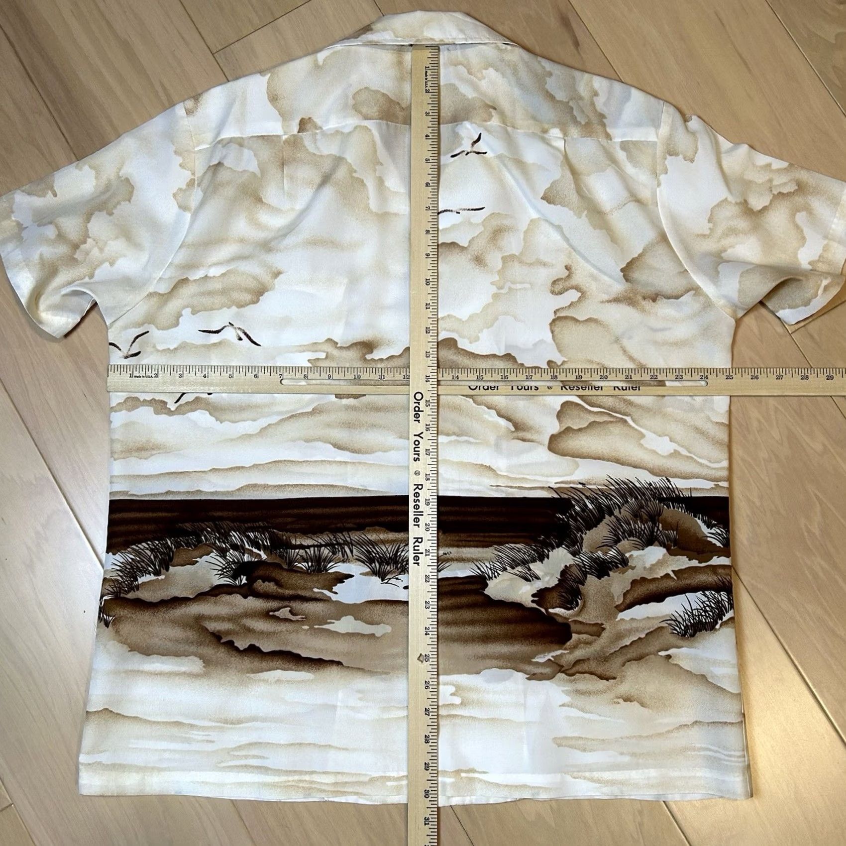 Vintage VINTAGE Kole Kole Hawaiian Camp Shirt Men Large Button-Up Short Sleeve Ivory Graphic Print 60s 70s Nautical Tropical USA Hipster Art Vntg Size US M / EU 48-50 / 2 - 5 Thumbnail
