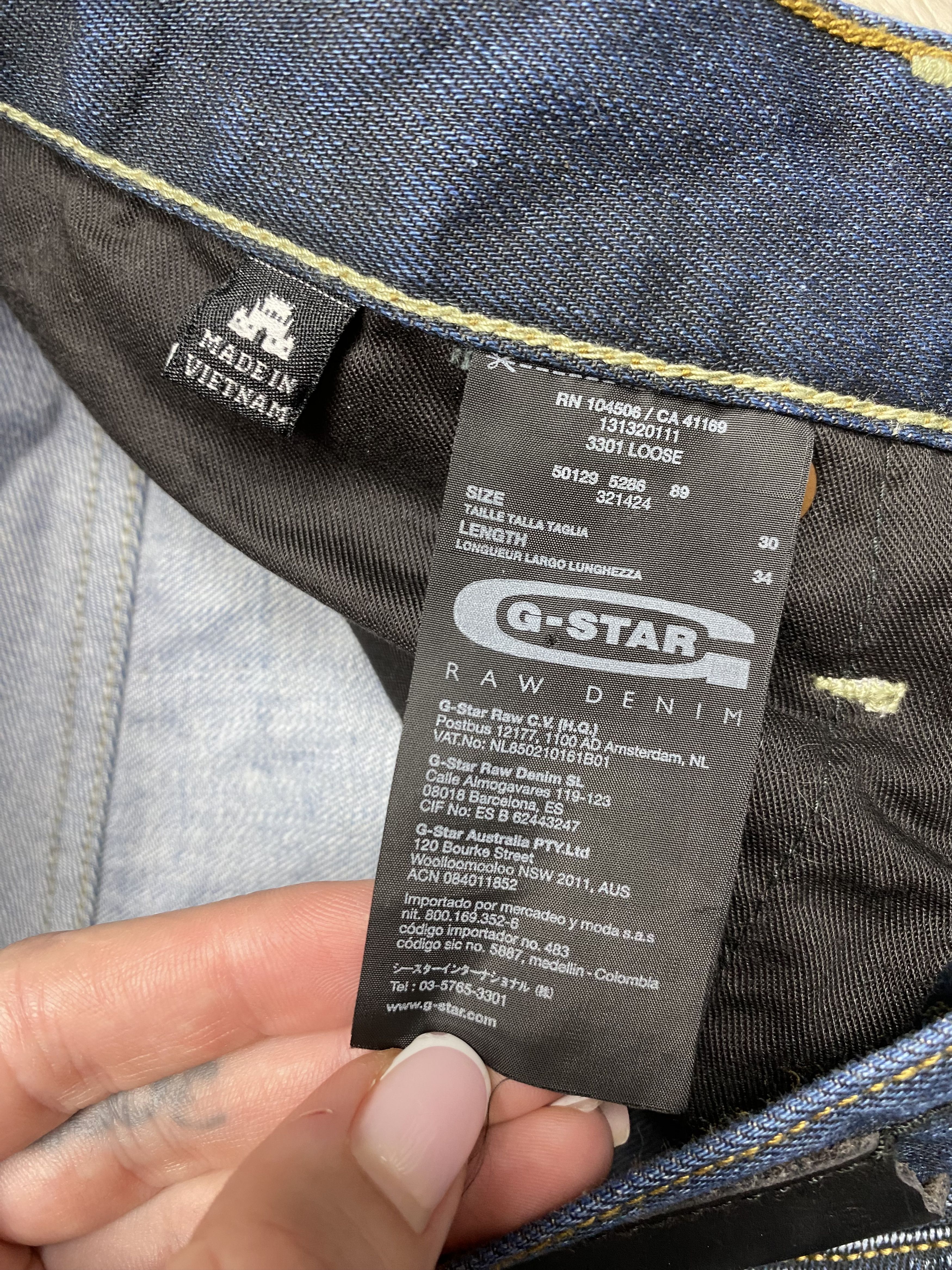 G-Star G Star Raw 3301 Loose Mens Denim Pants Jeans Size US 30 / EU 46 - 4 Thumbnail