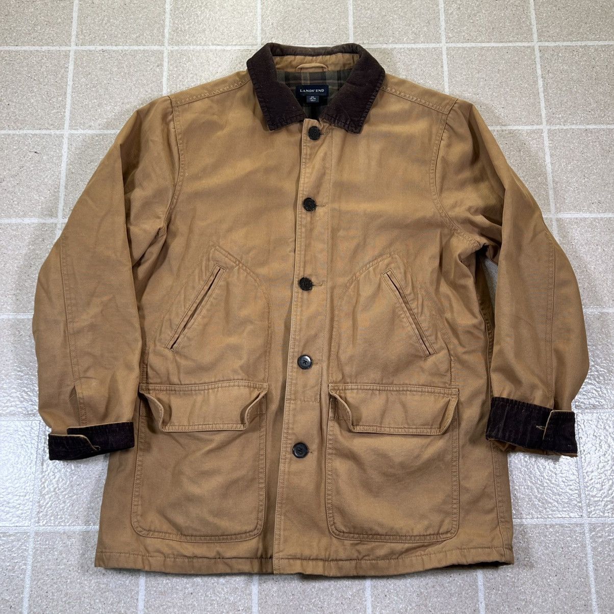 Lands' End Lands End Chore Jacket Brown Barn Field Flannel Lined Sz Med Size US M / EU 48-50 / 2 - 1 Thumbnail