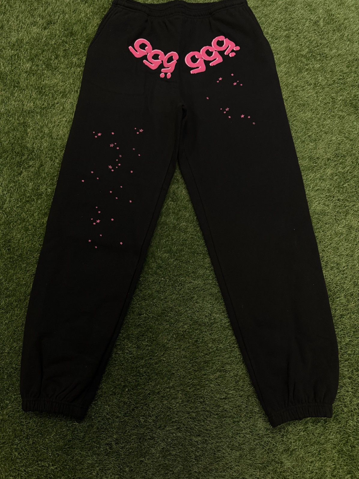 Sp5der Sp5der Worldwide Pink Black Sweatpants Size Large (NEW Size US 33 - 2 Thumbnail