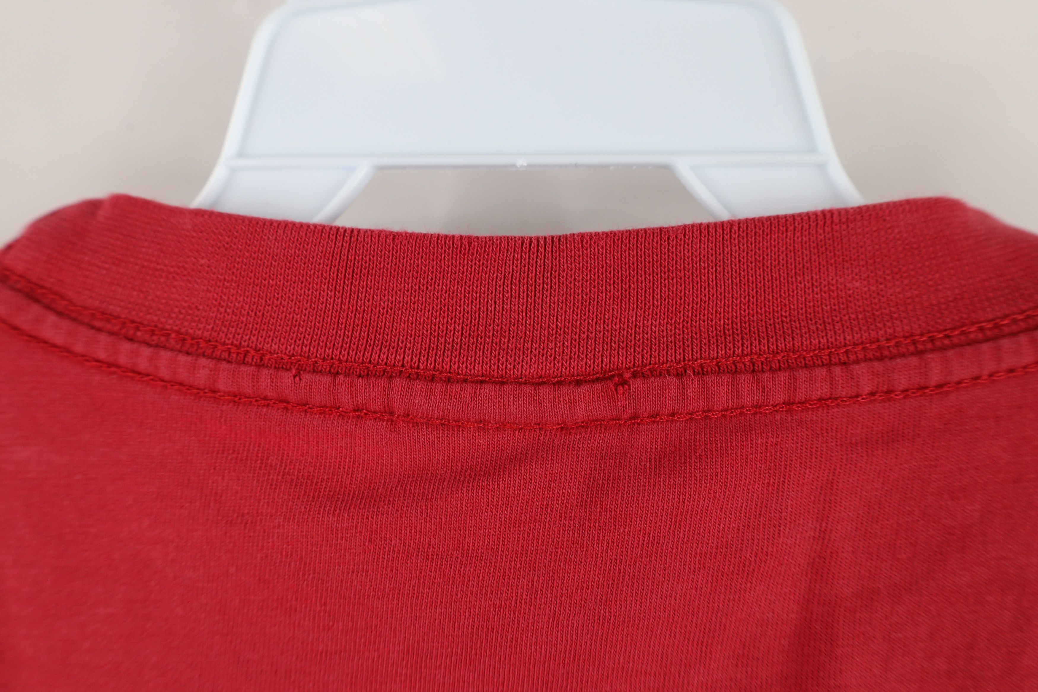 Vintage Vintage 90s Streetwear Blank Heavyweight Pocket T-Shirt Red Size US XXL / EU 58 / 5 - 11 Thumbnail