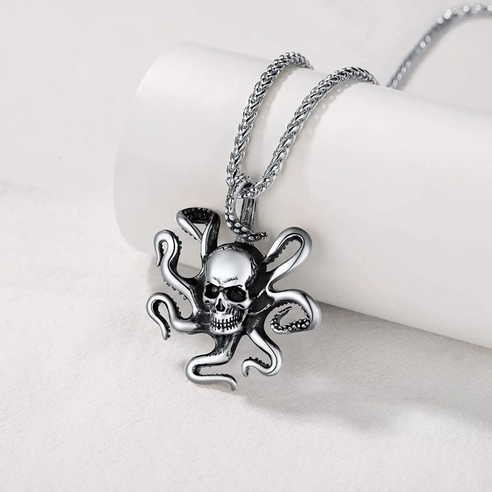 Jewelry Octopus Skeleton Skull Necklace Size ONE SIZE - 1 Thumbnail