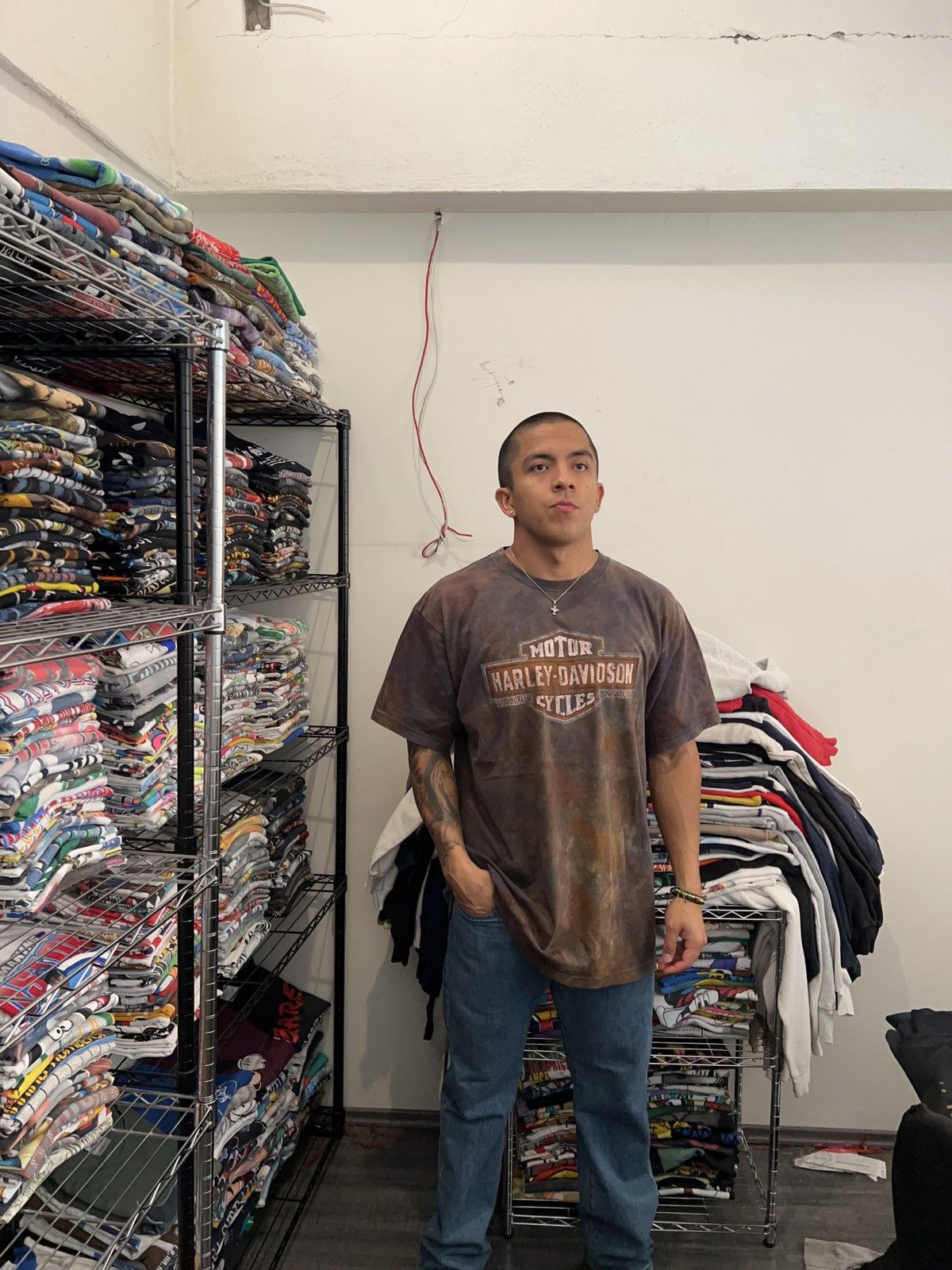 Harley Davidson 90s H-D Classic, Reading PA Rusty Tie Dye Tee Size US XL / EU 56 / 4 - 3 Thumbnail