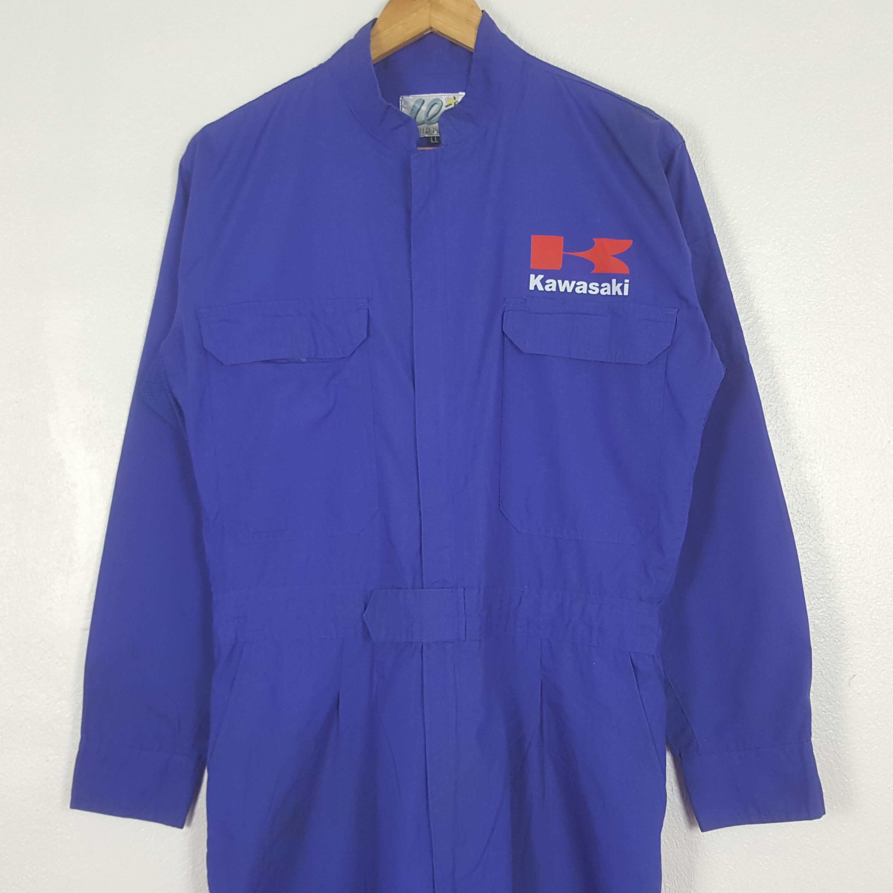 Japanese Brand Vintage Kawasaki Racing Motorsports Coverall Jacket C308N23 Size US M / EU 48-50 / 2 - 5 Thumbnail