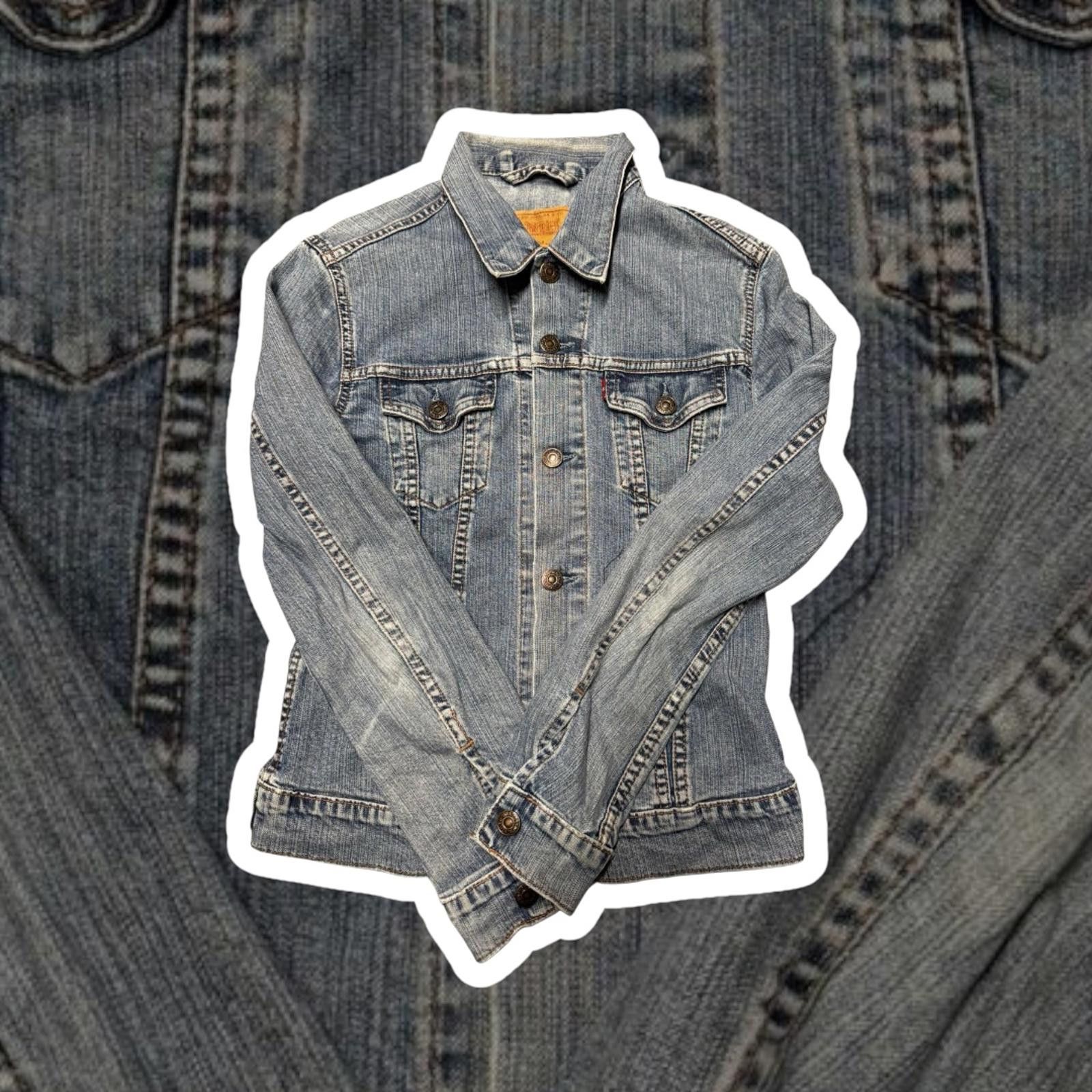 Designer Levi Strauss Denim Jacket for Girls - Classic Blue Size US M / EU 48-50 / 2 - 1 Thumbnail