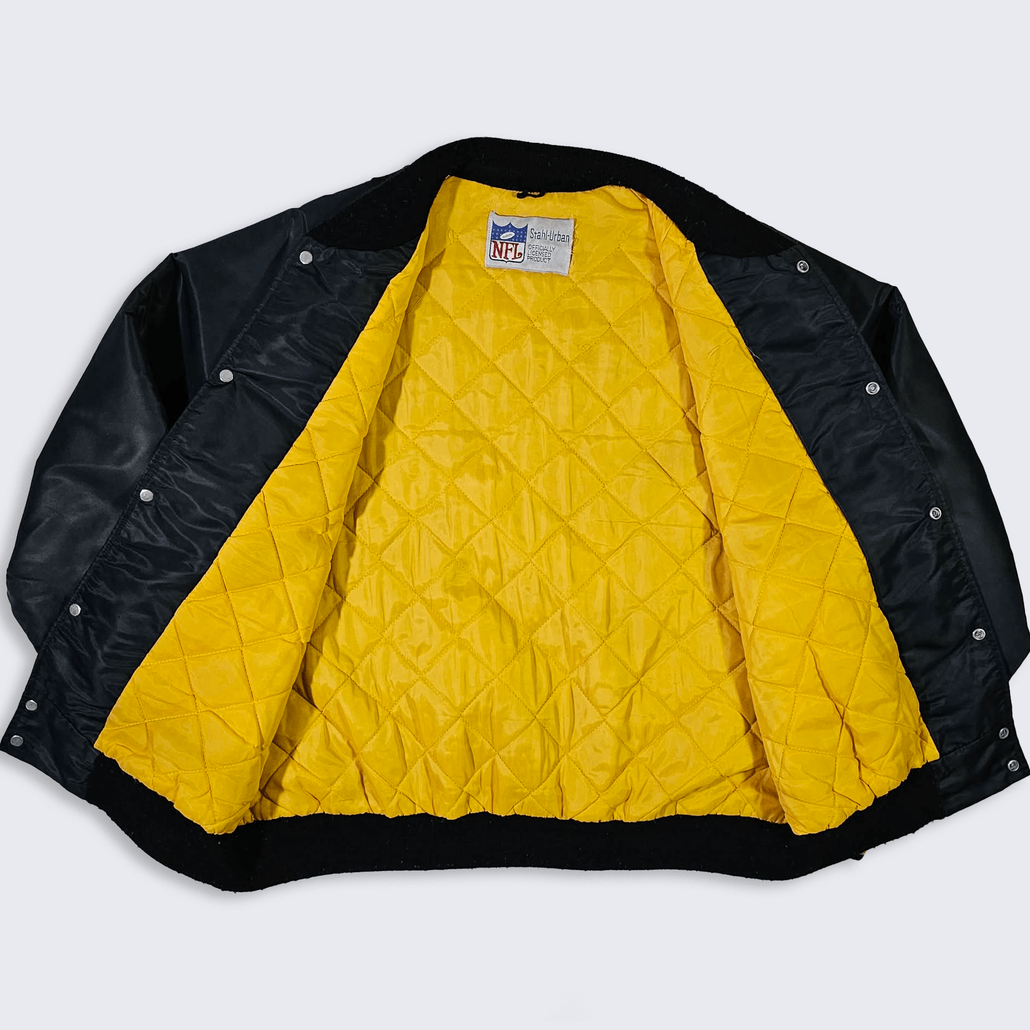 NFL Pittsburgh Steelers Vintage 70s Stahl Urban Satin Jacket Size US XL / EU 56 / 4 - 3 Thumbnail