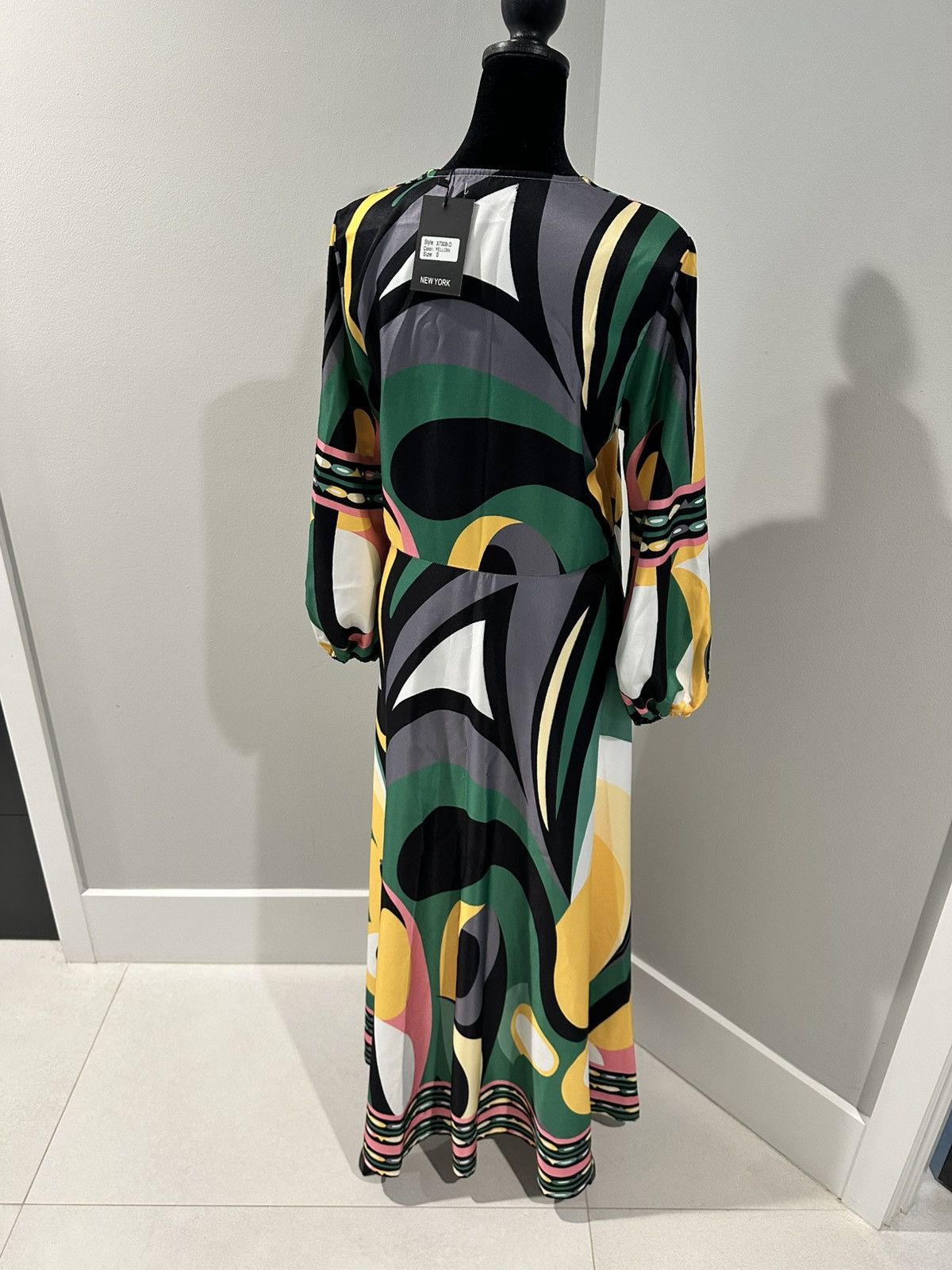 Other N BY Nancy MAXI BALLOON SLEEVE STATEMENT FASHION DRESS Size S / US 4 / IT 40 - 2 Thumbnail