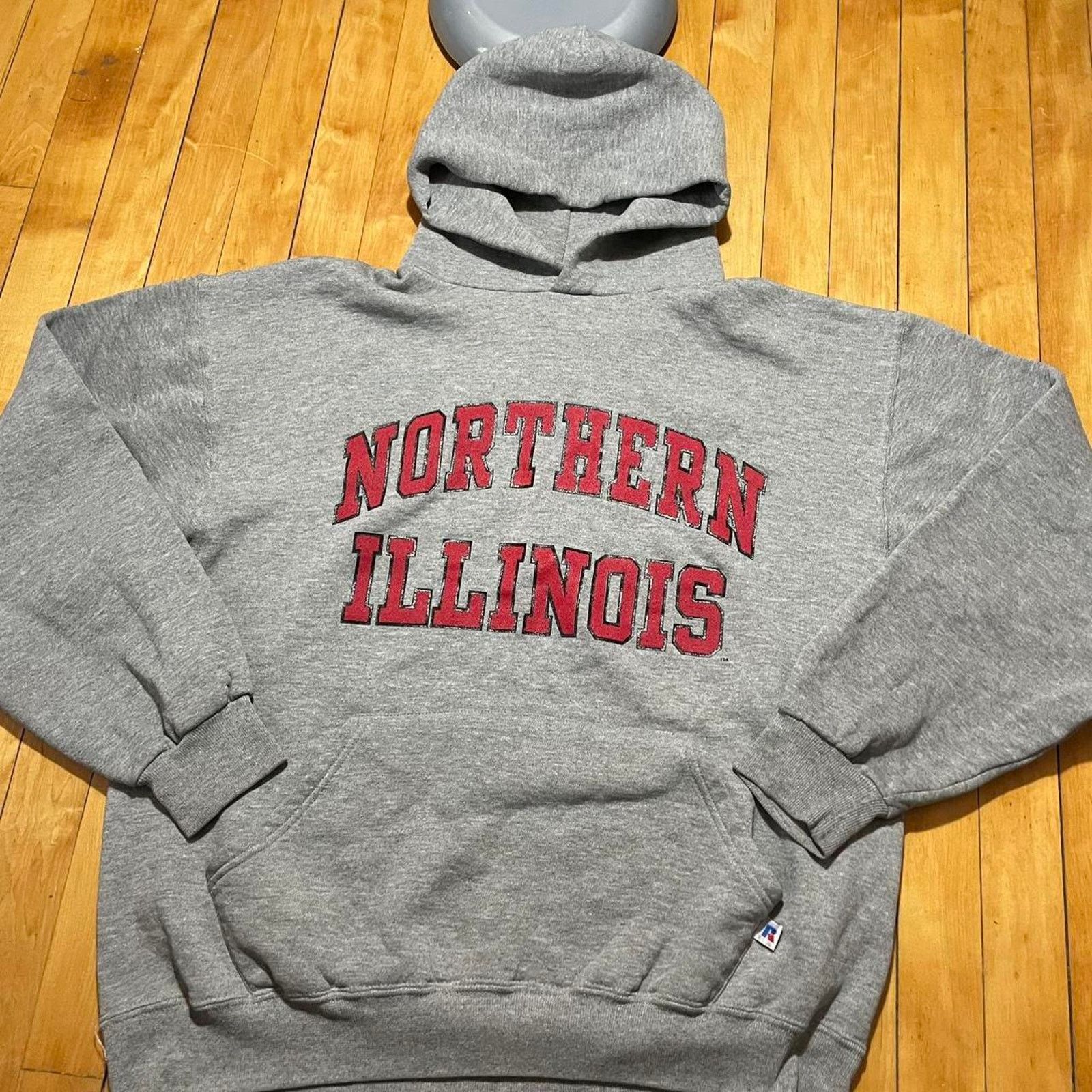 Russell Athletic Vintage Northern Illinois Hoodie Mens L Gray Russell NIU Size US L / EU 52-54 / 3 - 2 Thumbnail