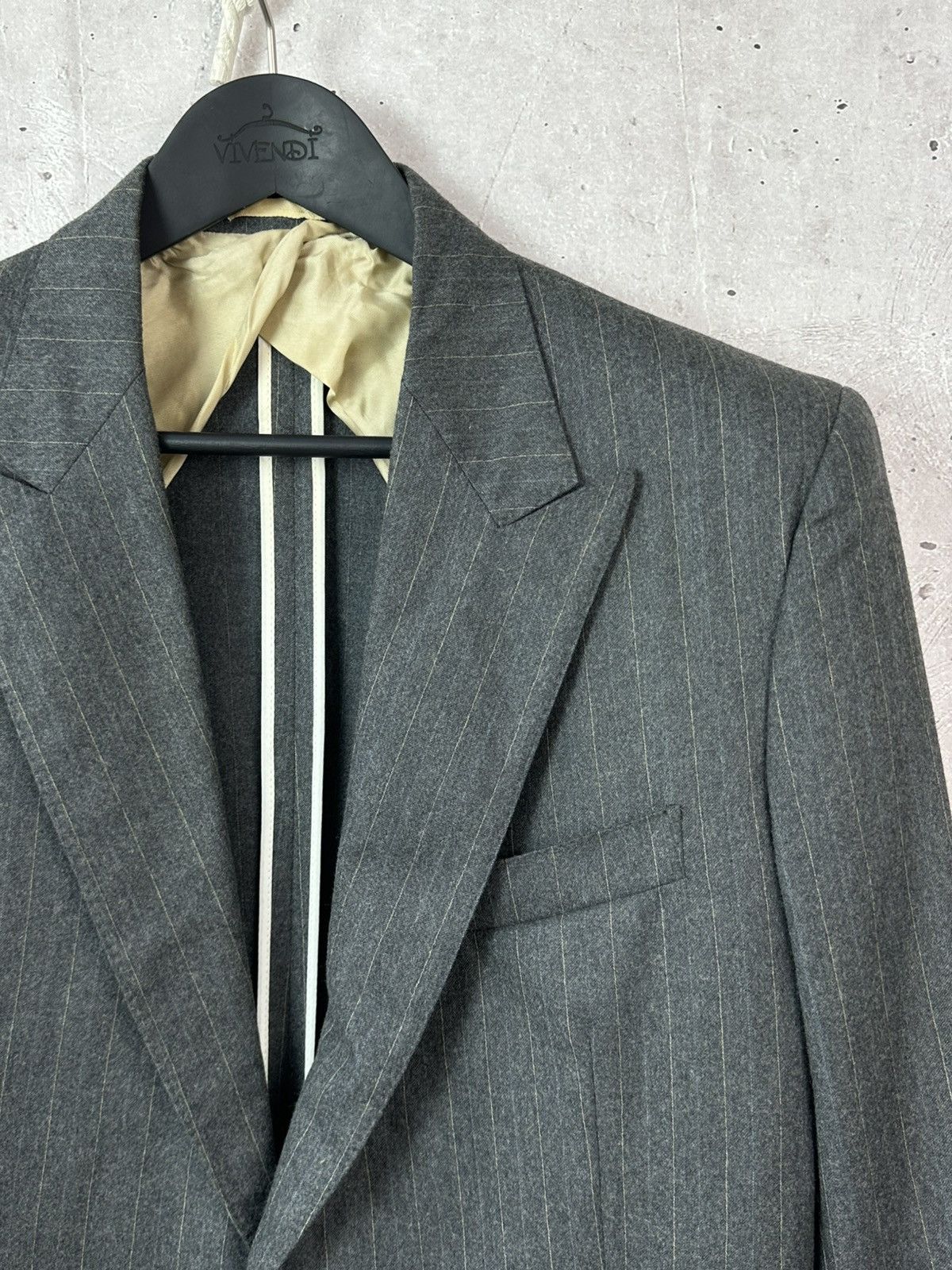 Kilgour Kilgour Wool Grey Stripped Long Sleeve Men’s Button Blazer Size US M / EU 48-50 / 2 - 6 Thumbnail