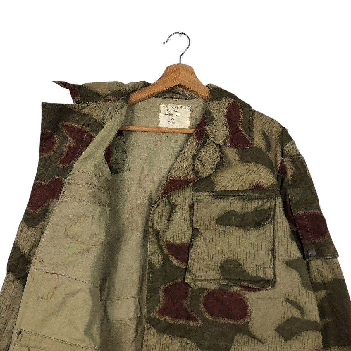 Vintage 🔥VTG 60’s GERMANY BGS SUMPFMUSTER CAMOUFLAGE PATTERN JACKET Size US M / EU 48-50 / 2 - 14 Thumbnail