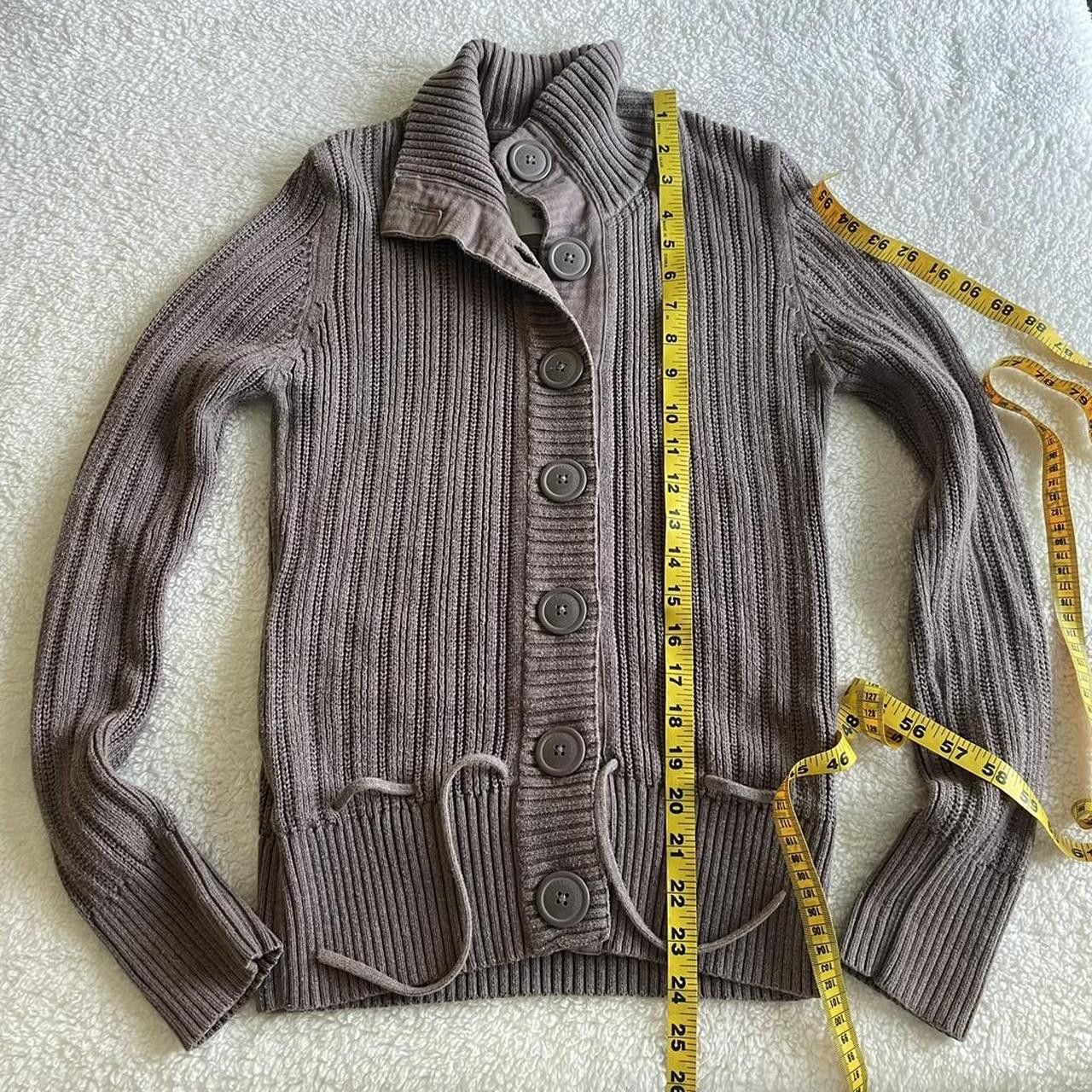 H&M 2000s brown button up cableknit cardigan Size S / US 4 / IT 40 - 5 Thumbnail