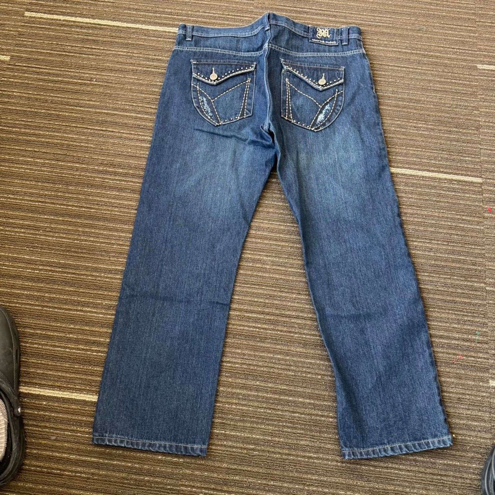 Vintage vintage 90s Dark wash Marx & Dutch Denim jeans Size US 40 / EU 56 - 3 Thumbnail