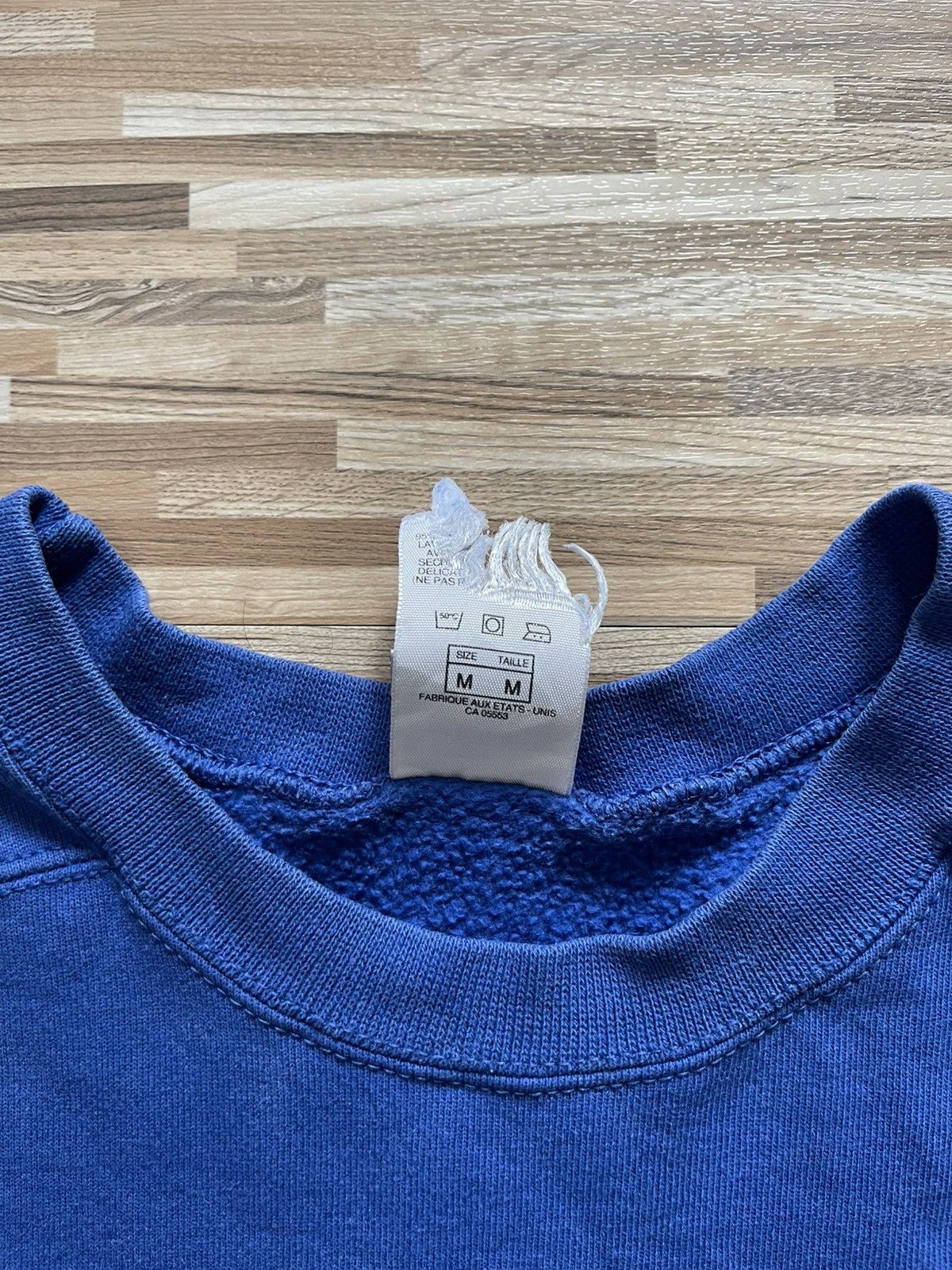 Nike vintage 90s Nike Club Blue Small Swoosh Sweatshirt Size US XL / EU 56 / 4 - 3 Thumbnail