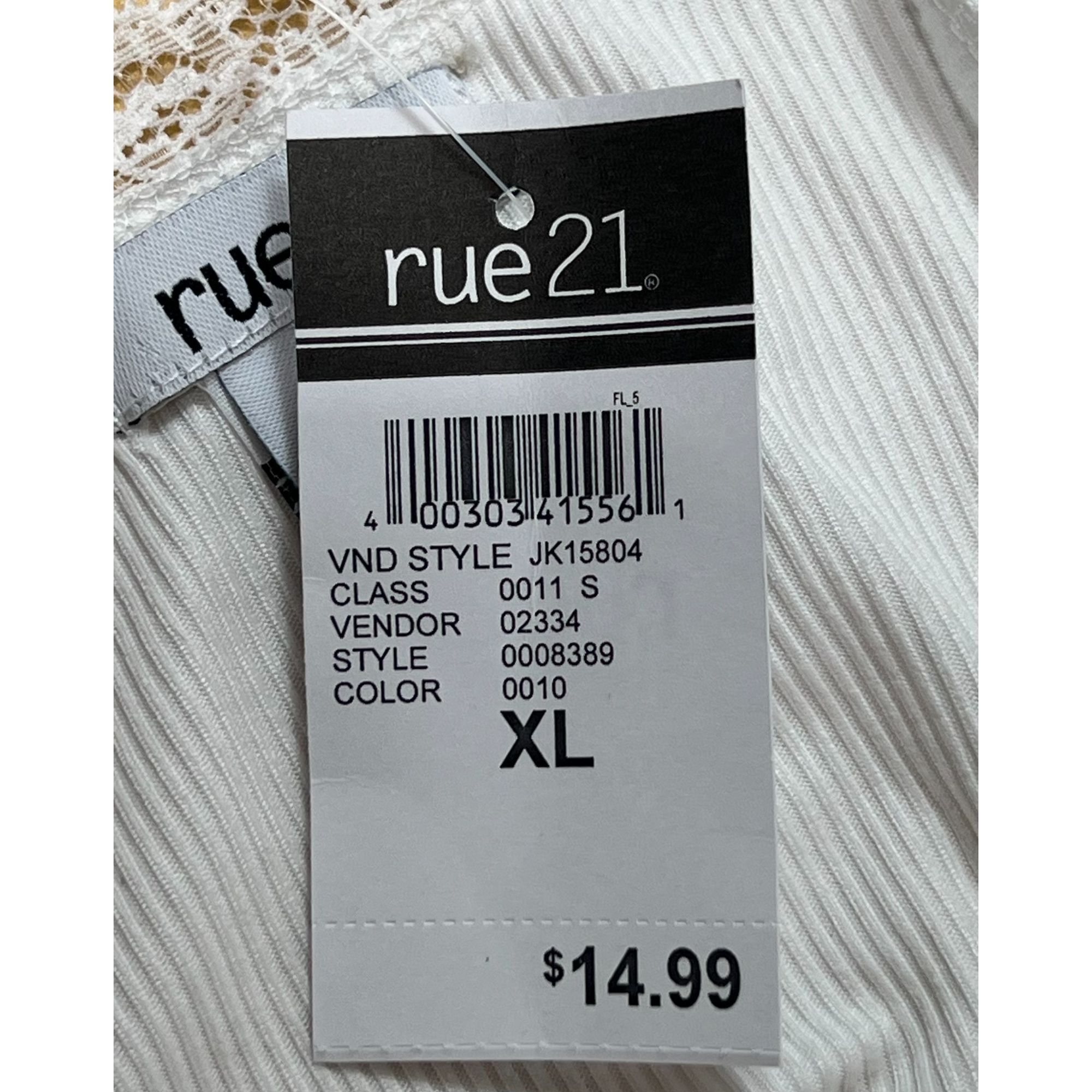 rue21 Rue 21 - Women's Tank Top - White - Extra Large Size XL / US 12-14 / IT 48-50 - 7 Thumbnail