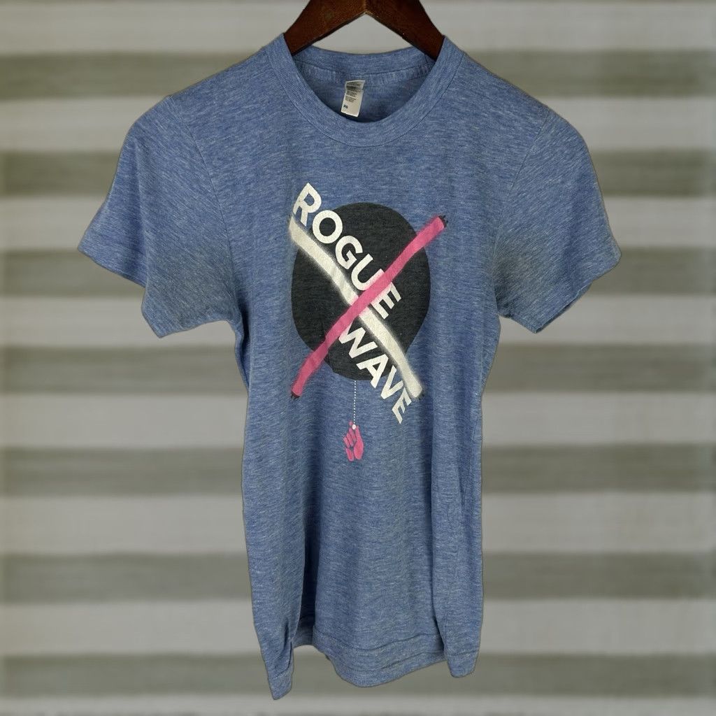 American Apparel Rogue Wave Indie Rock Band Permalight T Shirt XS 2010 Concert Tee Blue Women Short Sleeve Polyester Blend Flaw Pre-owned Fair XS Mens Womens Size XS / US 0-2 / IT 36-38 - 1 Thumbnail