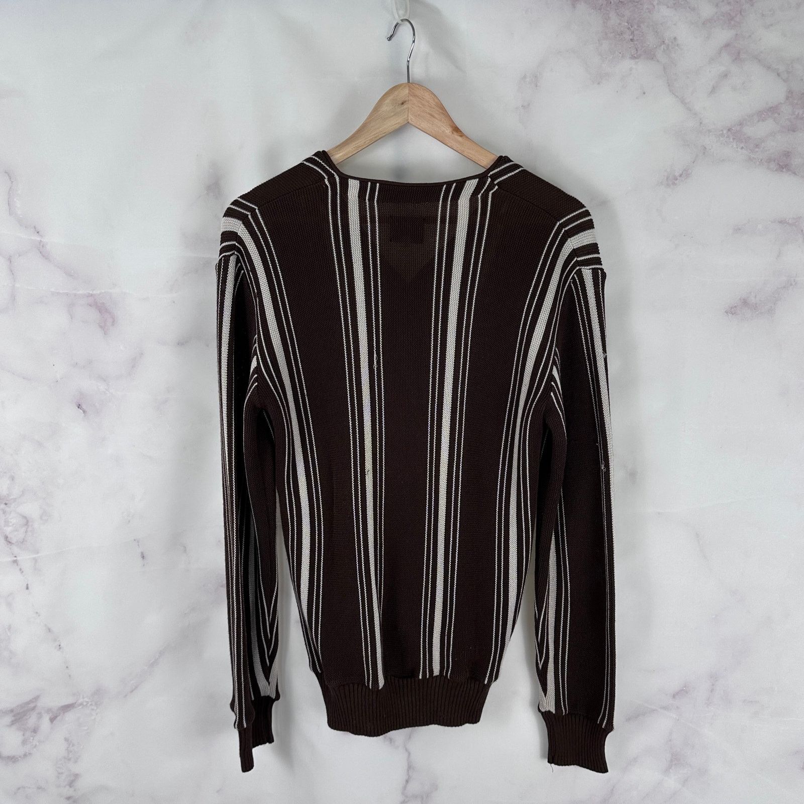 Needles Brown/White Striped Cardigan Sweater Size US S / EU 44-46 / 1 - 4 Thumbnail