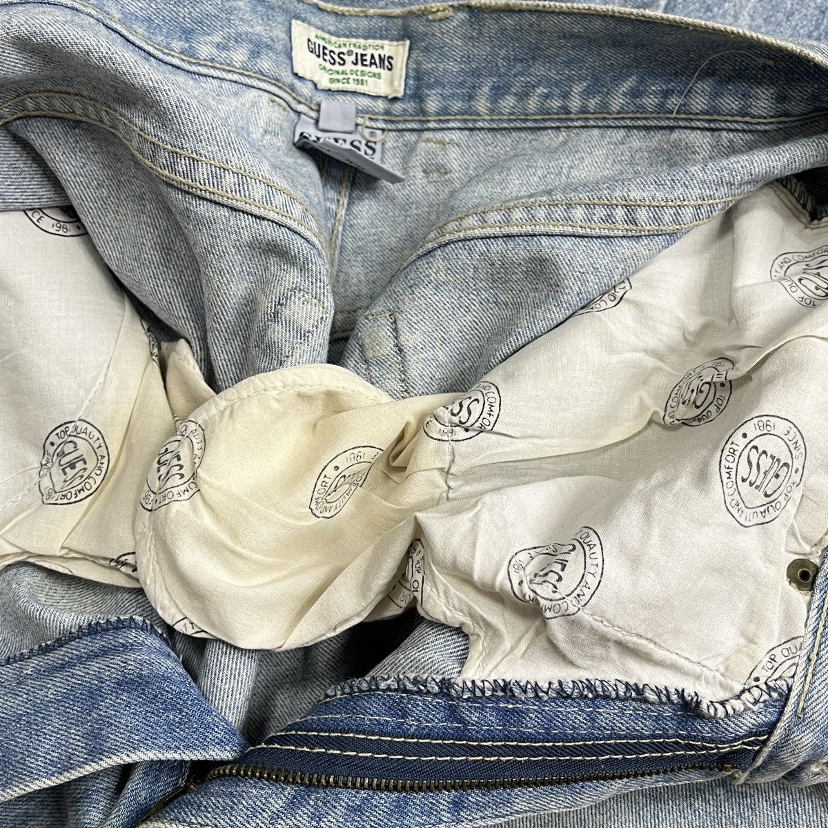 Guess × Vintage Vintage 90s GUESS USA Baggy Denim Size US 32 / EU 48 - 18 Thumbnail